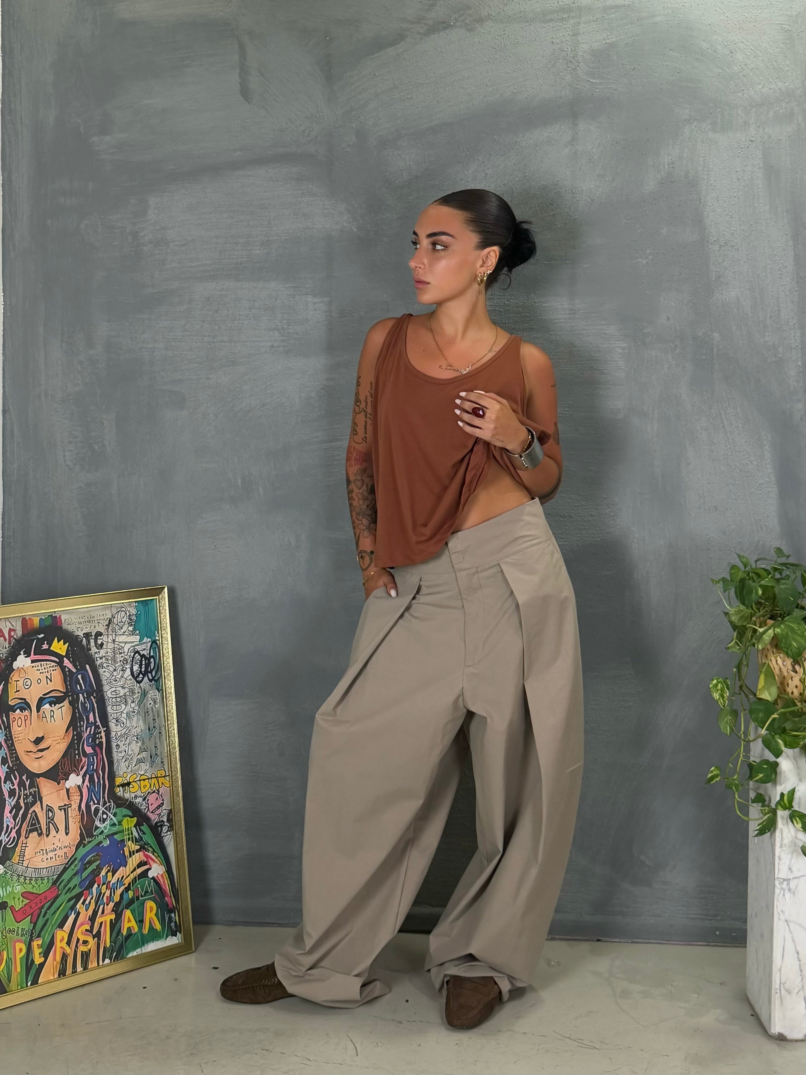 Pantalone VINCY taupe