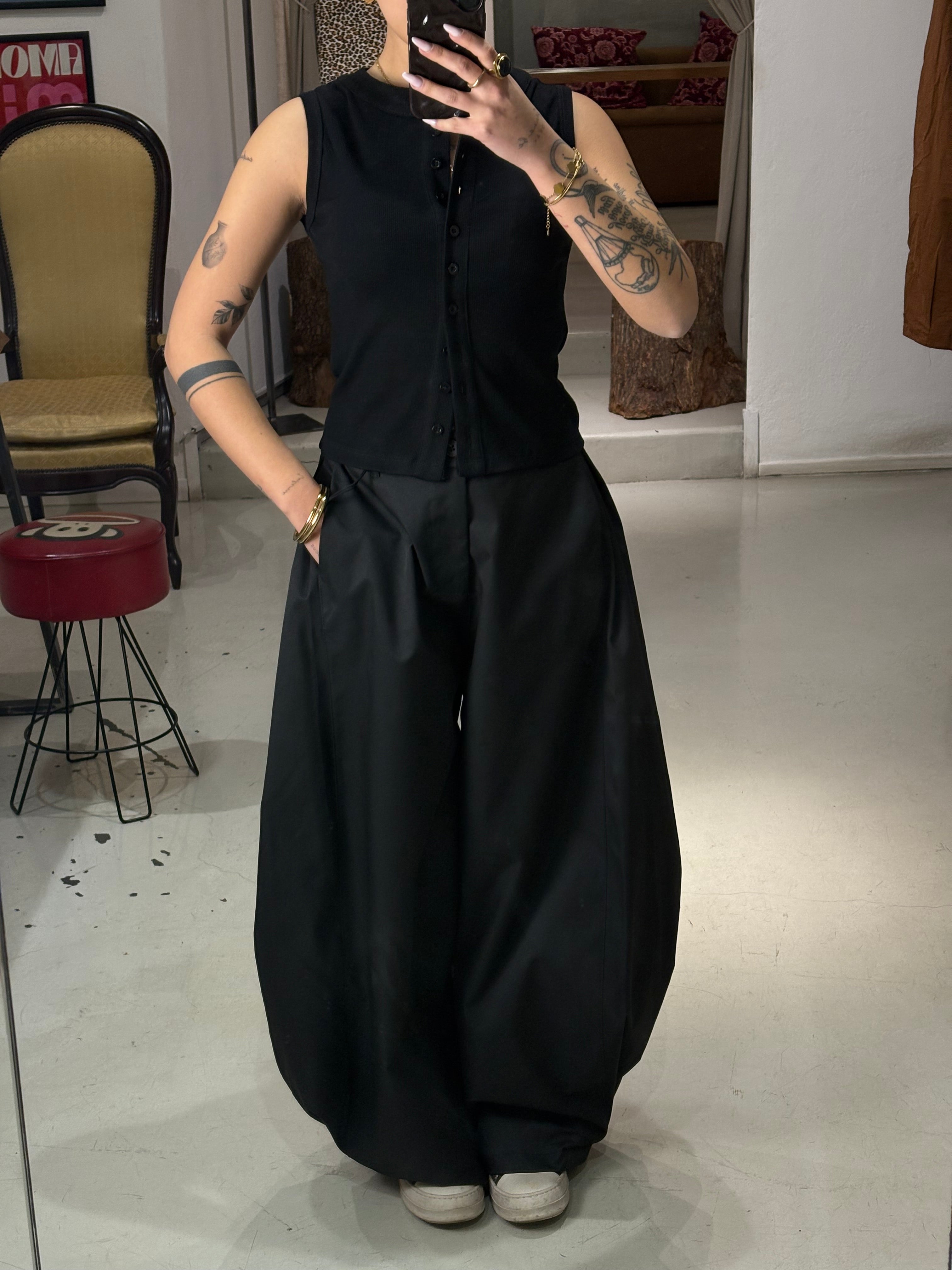 Maglia giromanica serafino GAYN nera