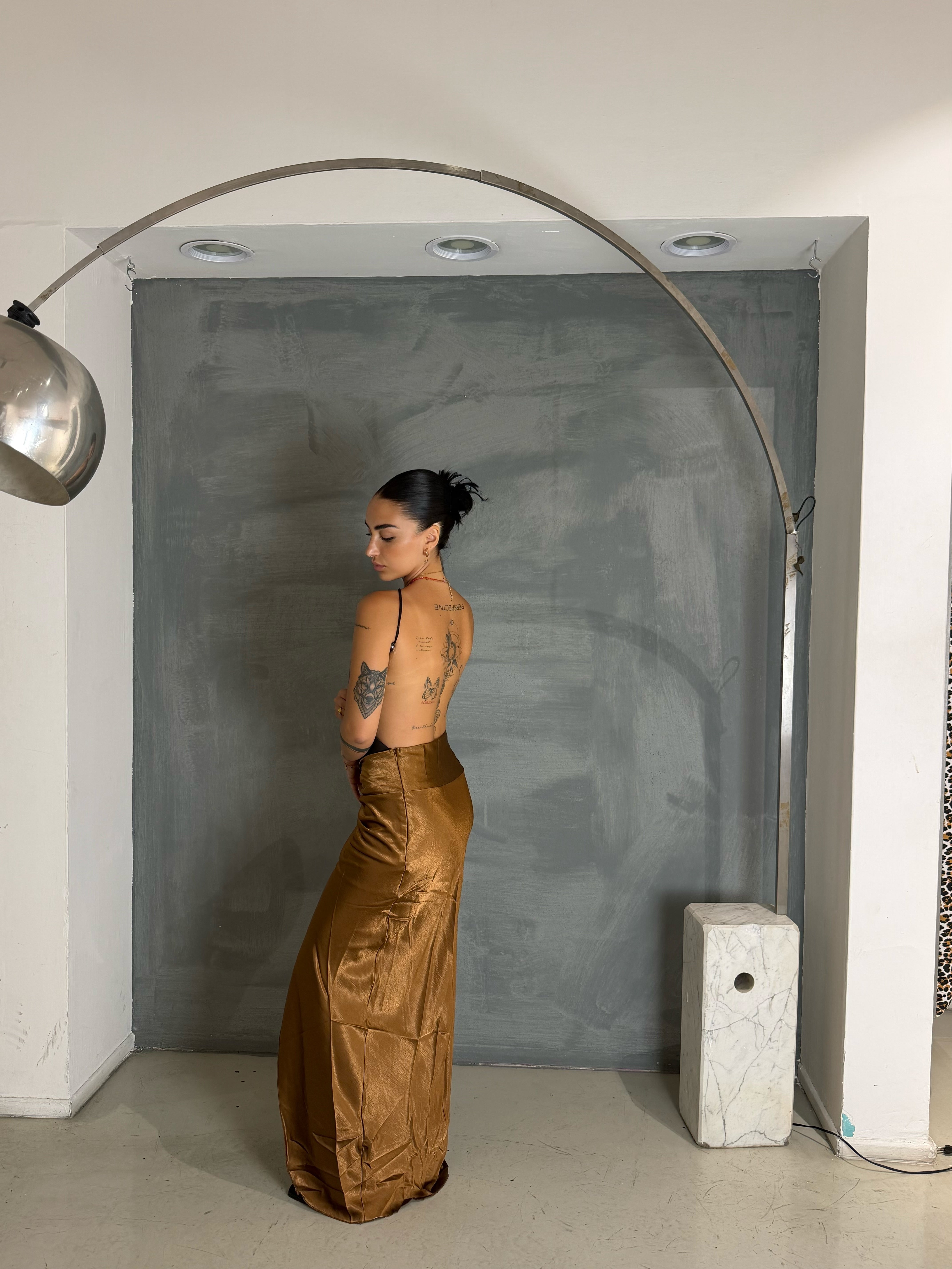 Gonna satin SETT