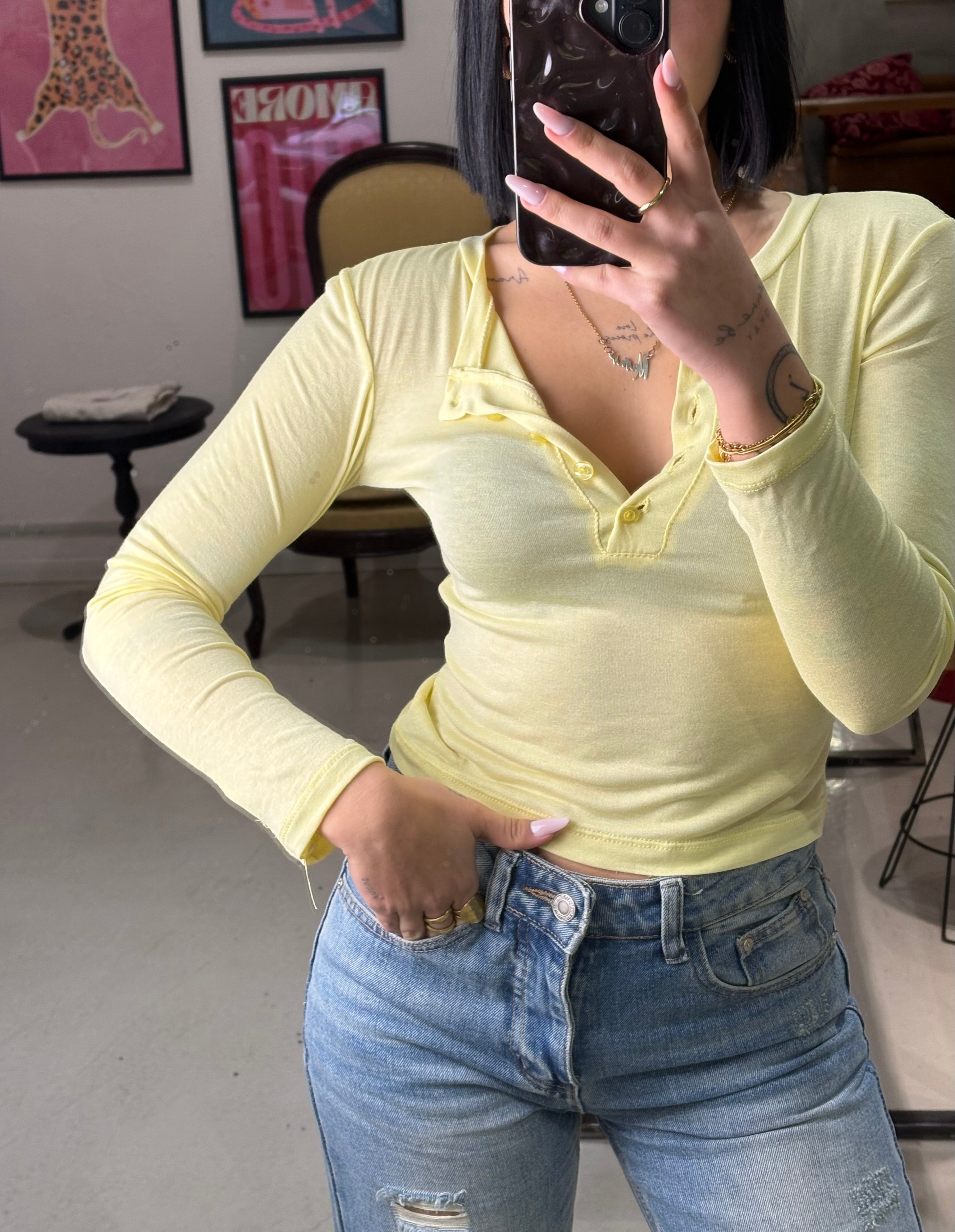 T shirt OPAL manica lunga guanto burro