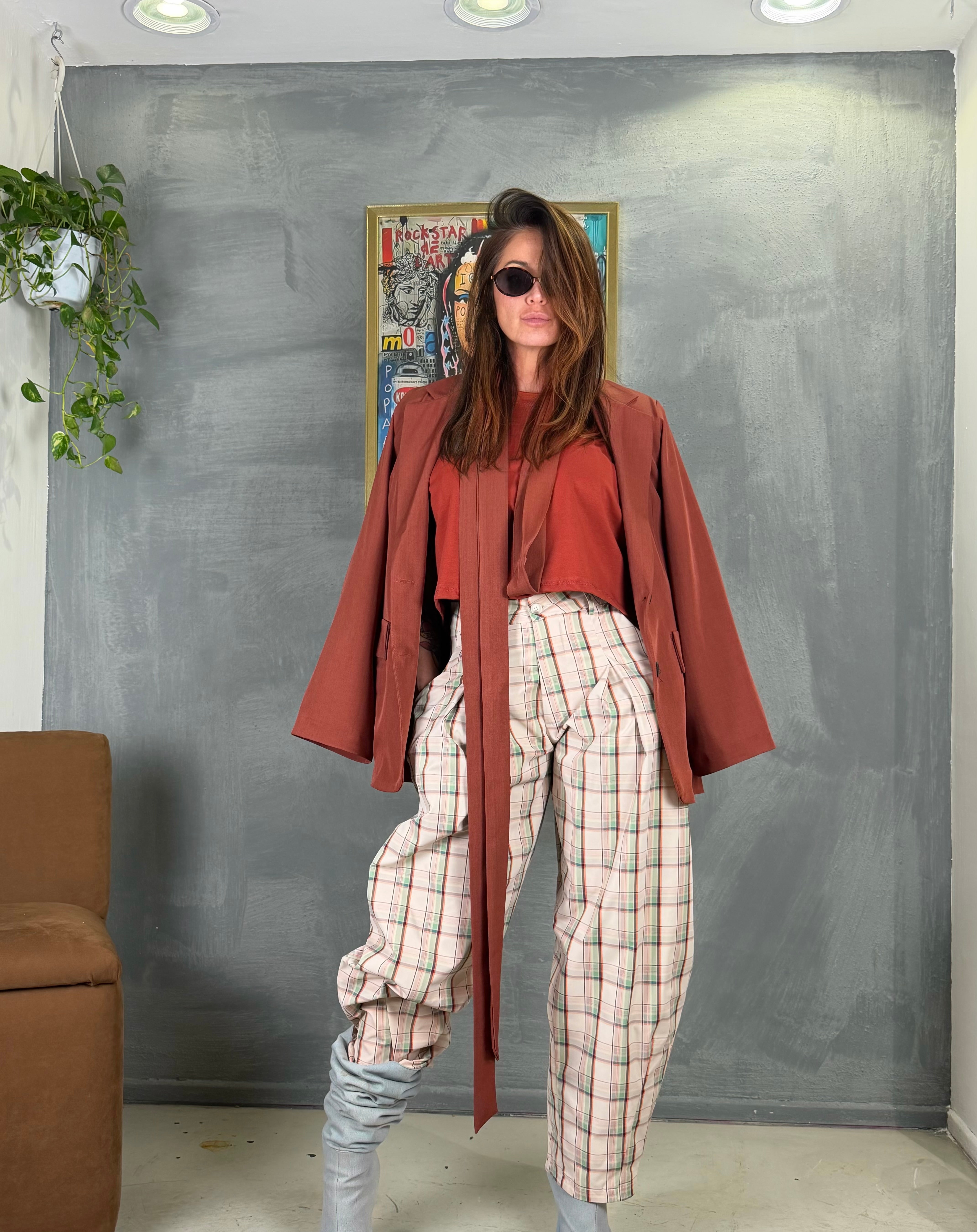 Pantalone over CLOWN beige
