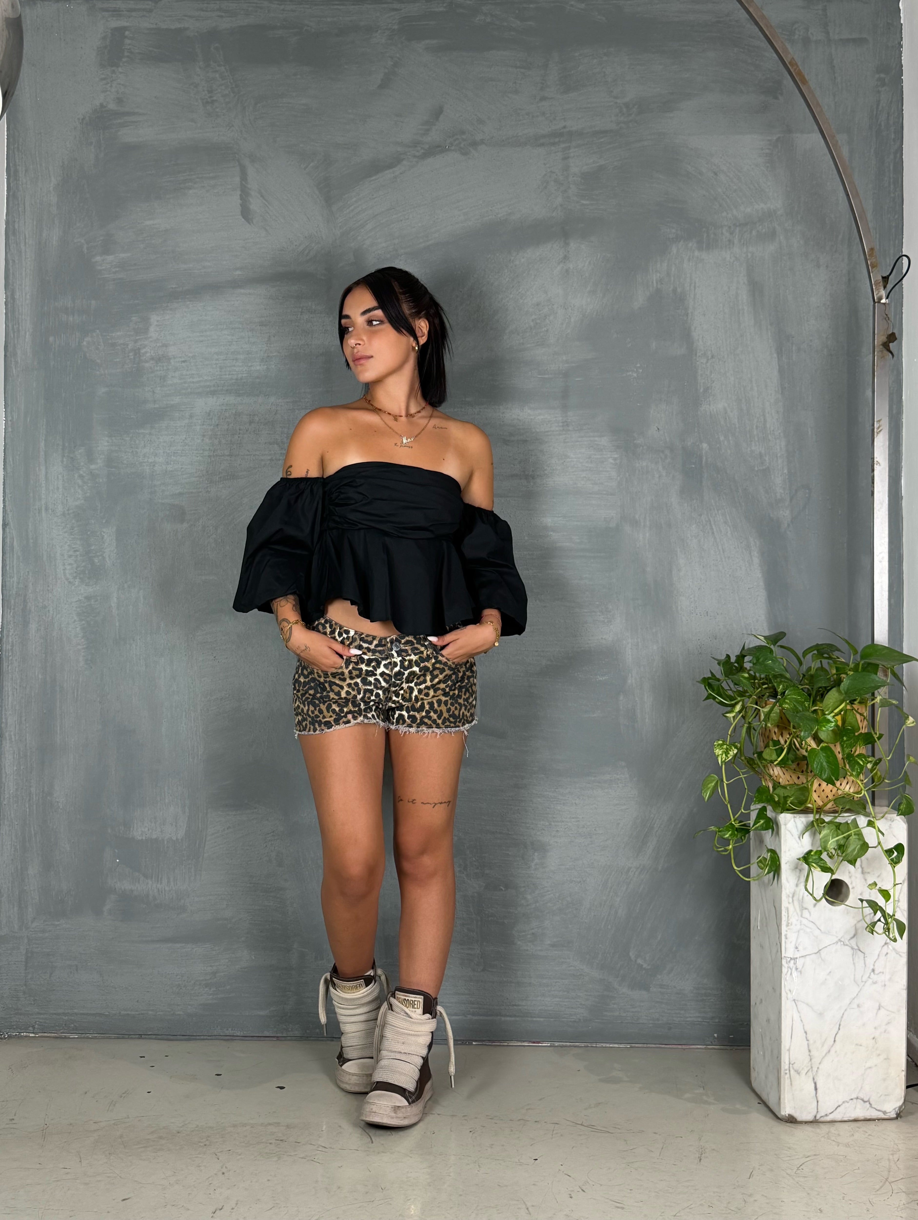 Top cotone ELCHE black