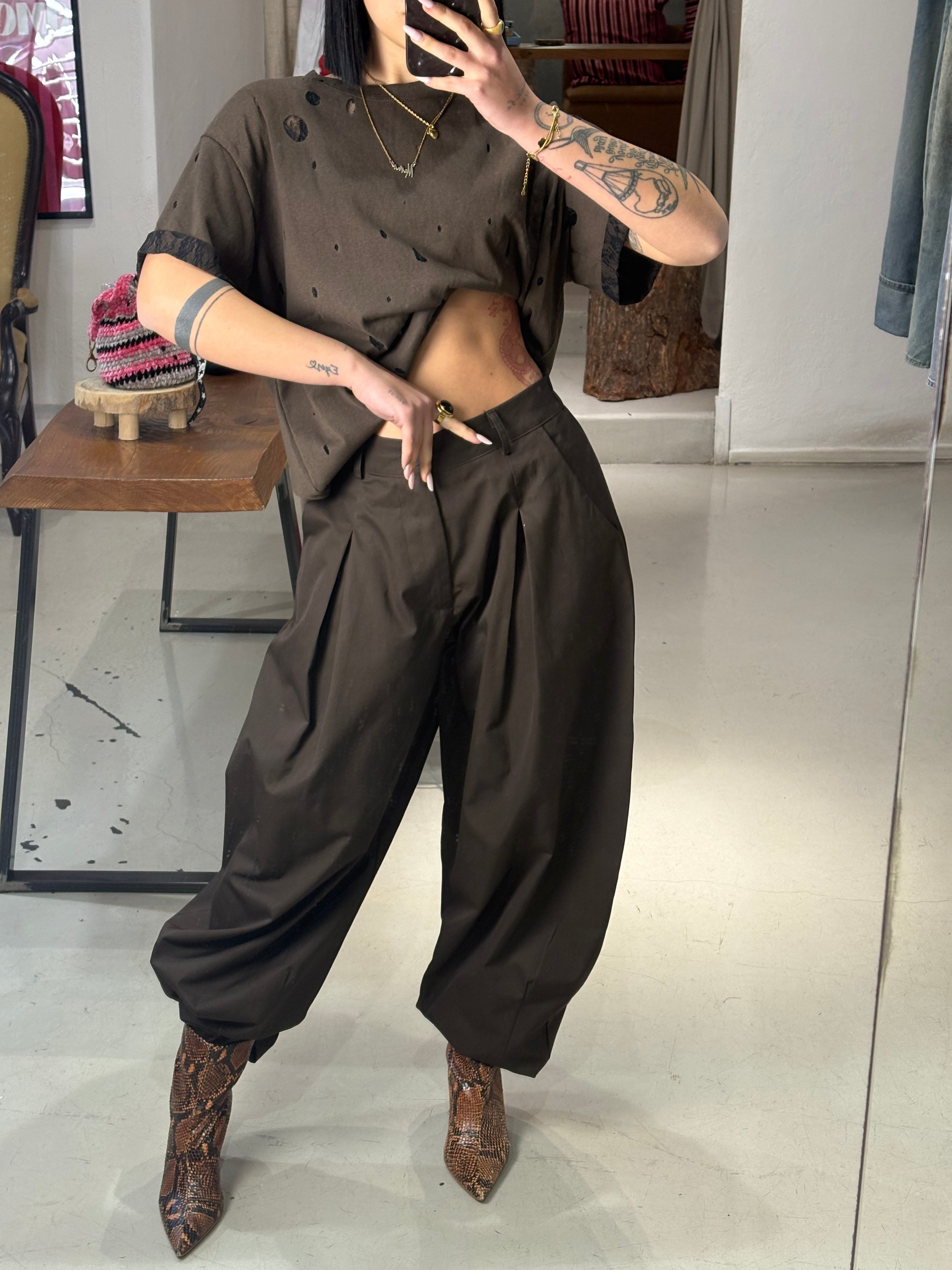 Pantaloni over cotone VIKK