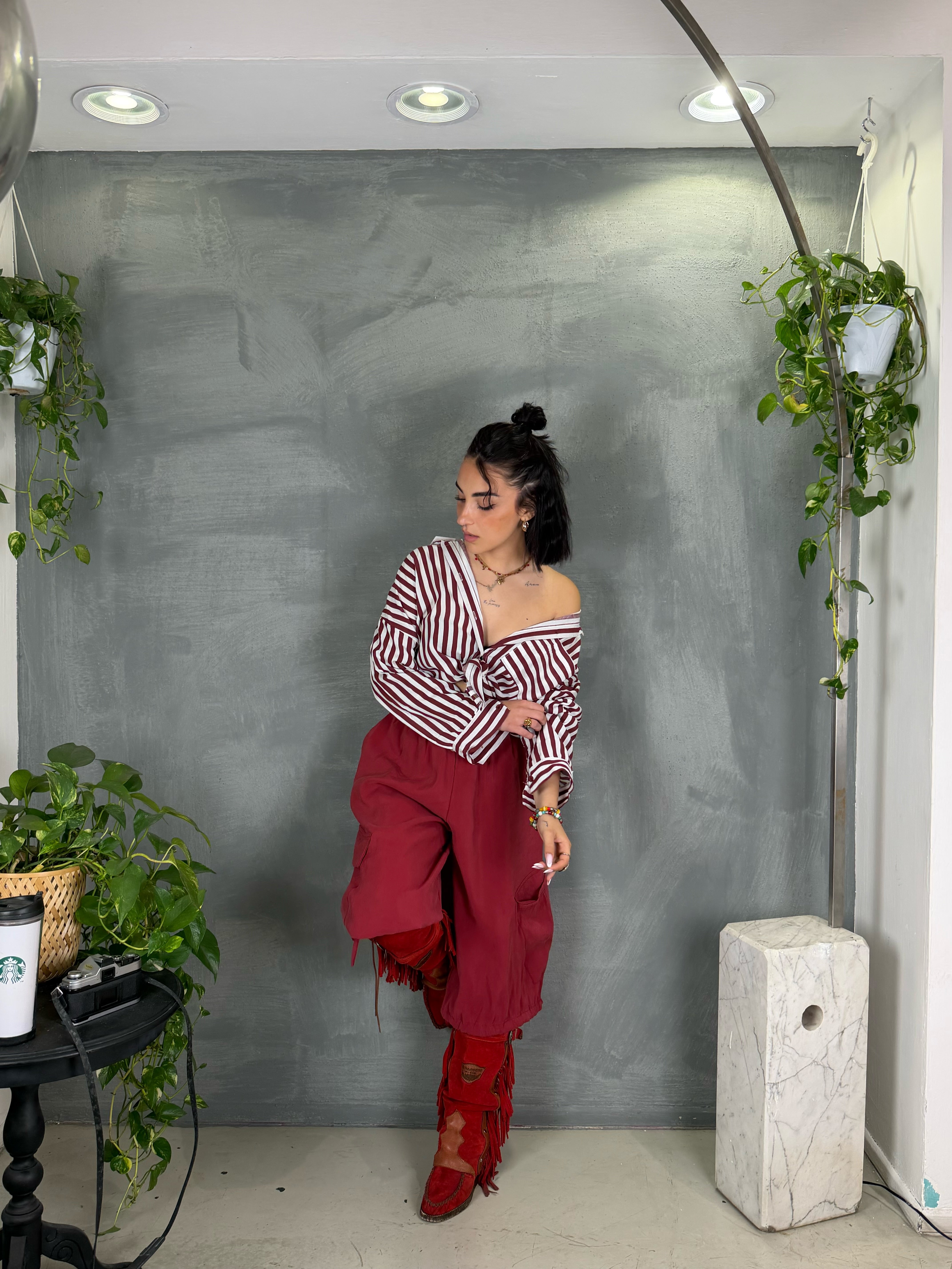 Camicia Jeb bastoncino bourdeaux
