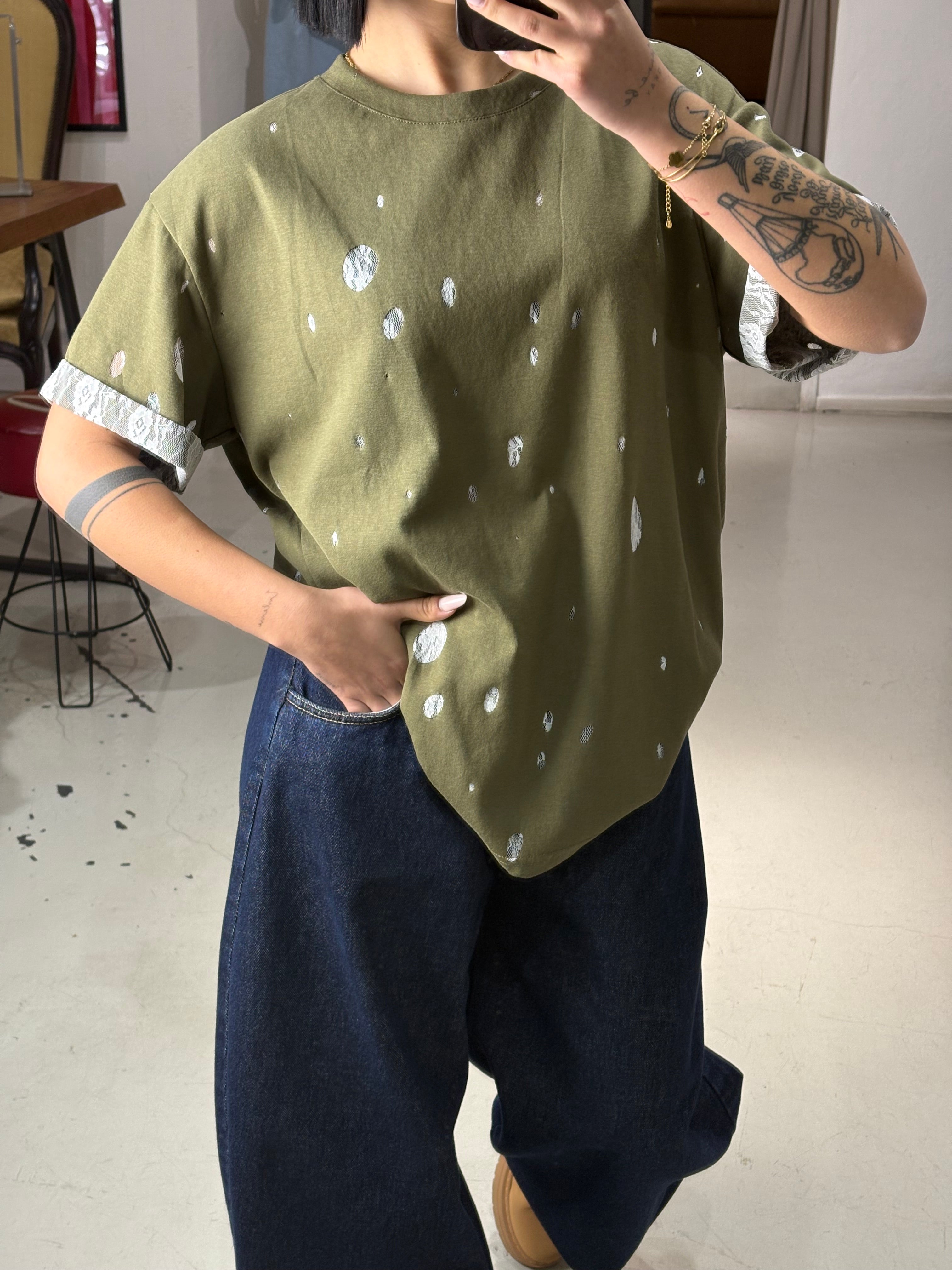 T shirt MIX mezza manica army