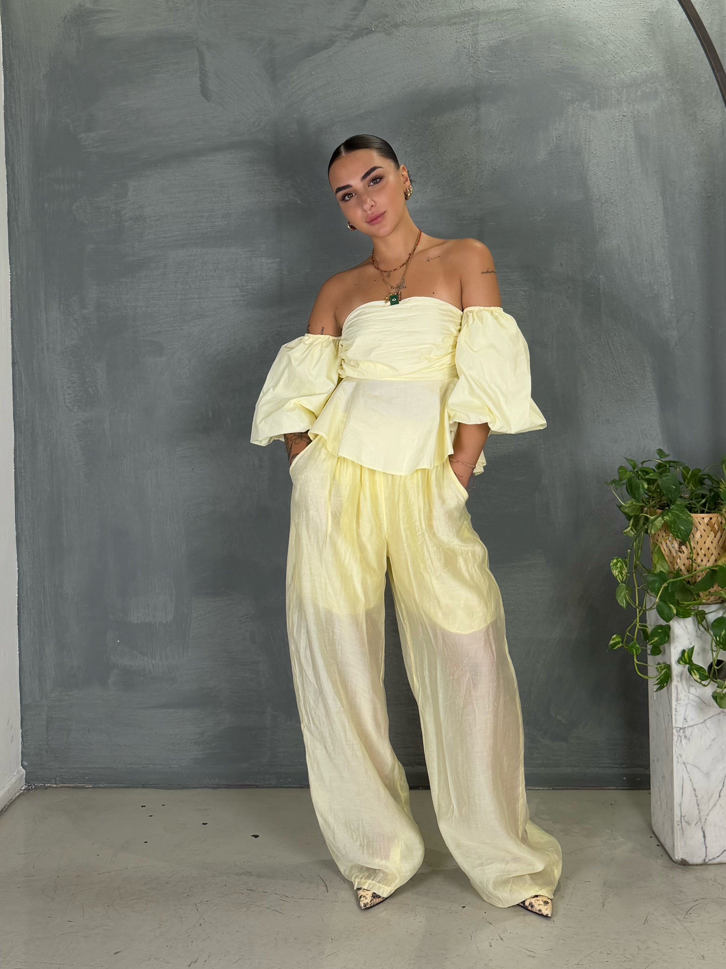 Top cotone ELCHE yellow
