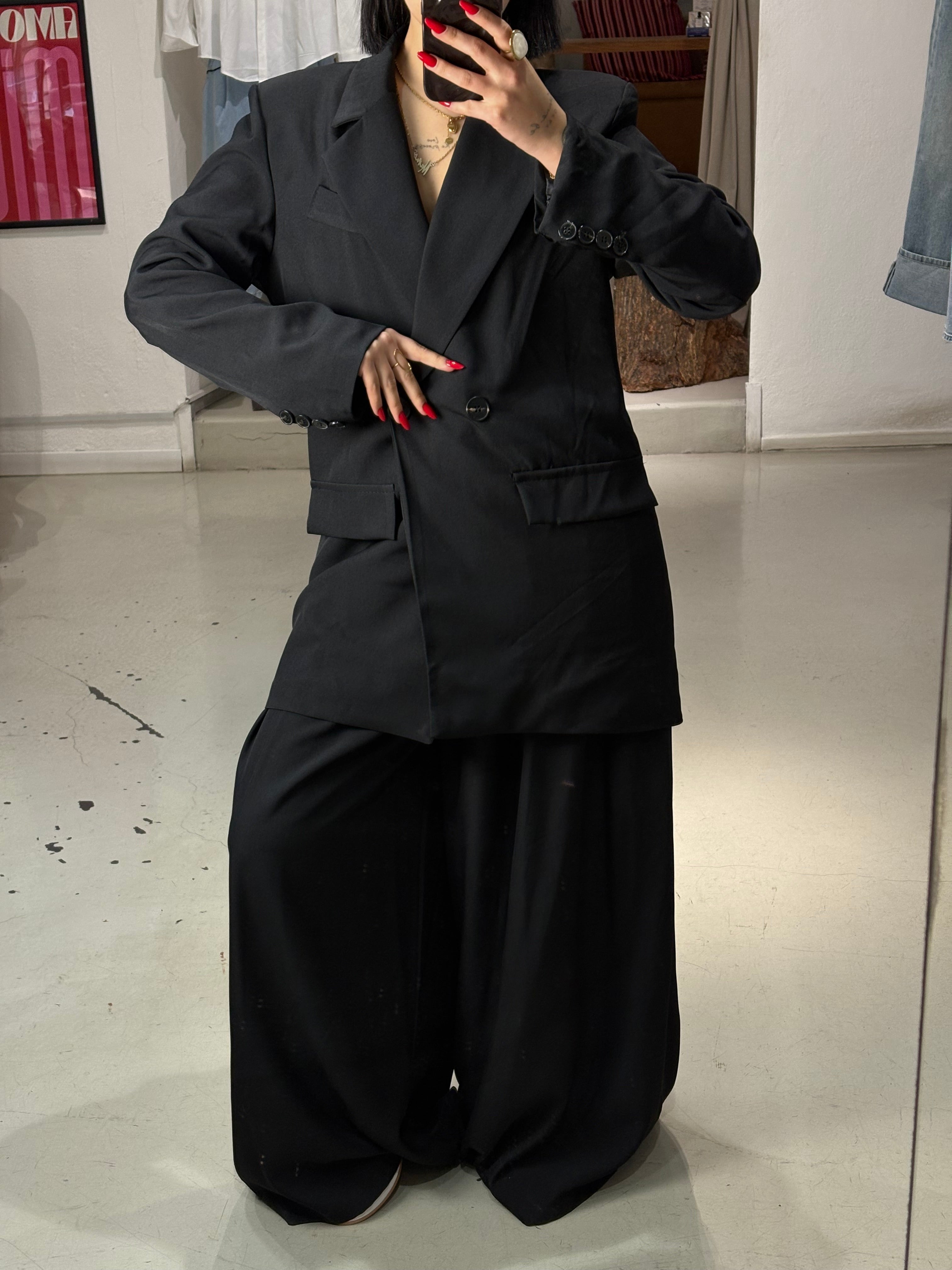 Pantalone over Royal line II black