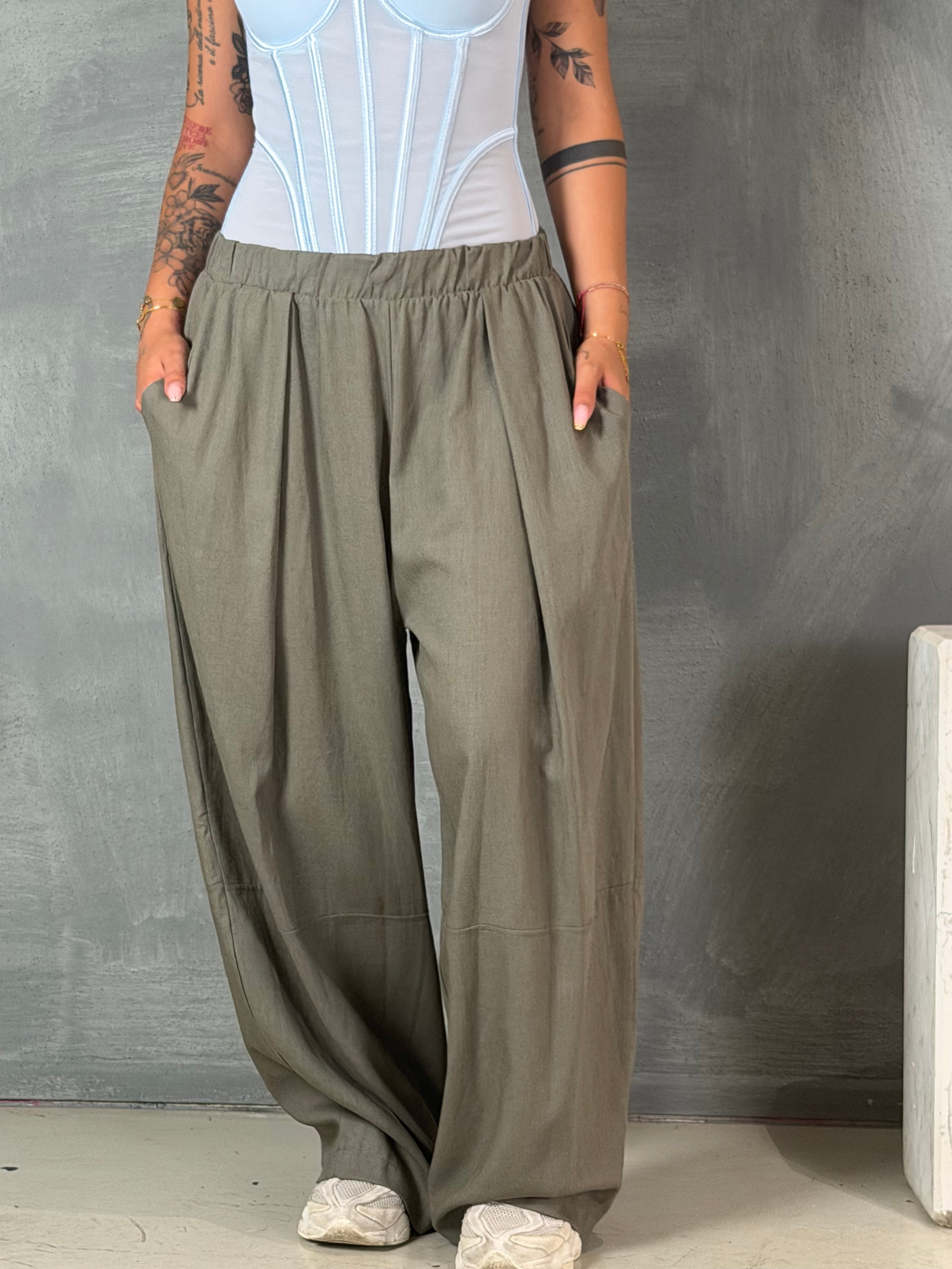 Pantalone lino Granada ARMY
