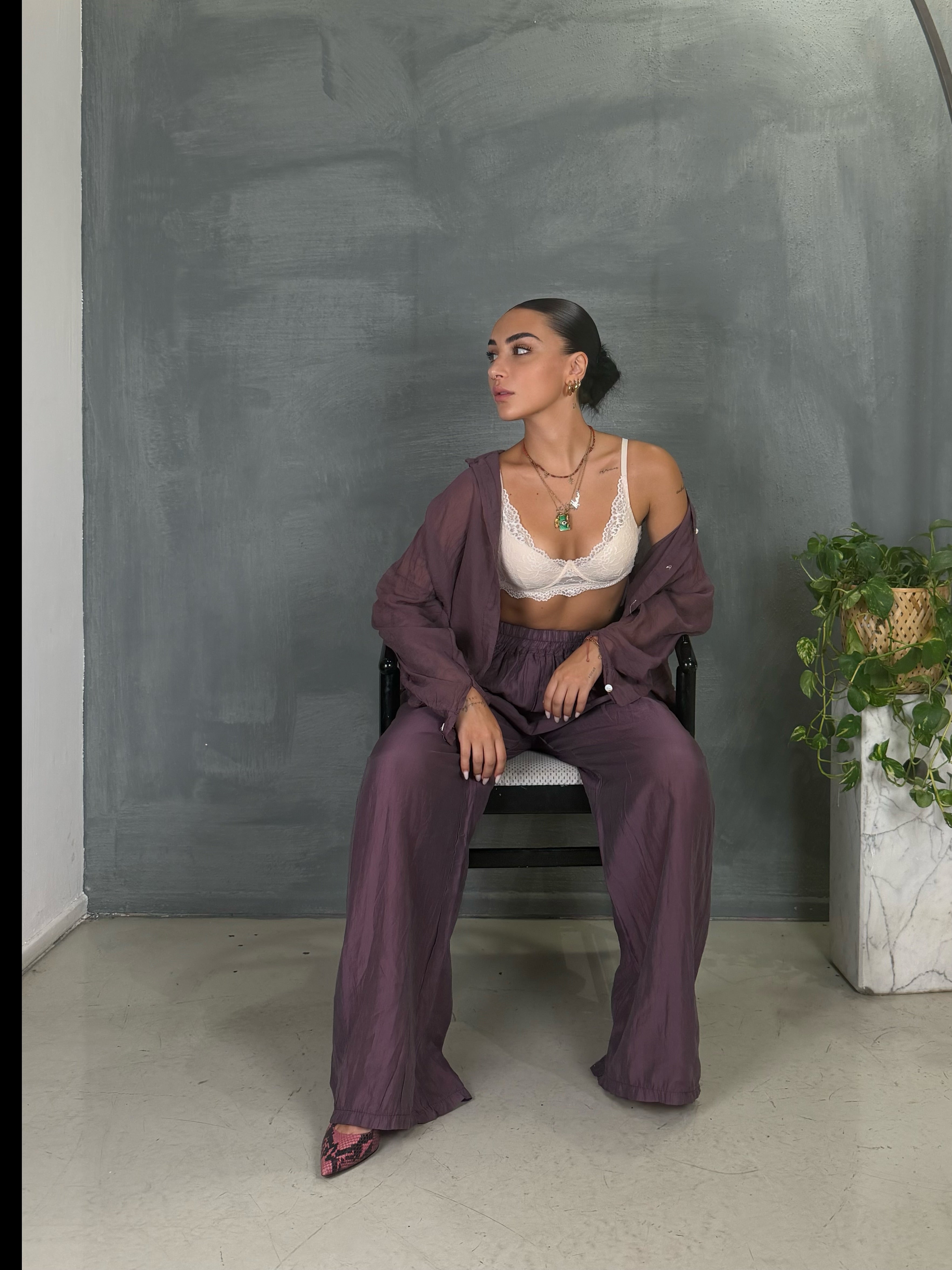 Camicia WILBON melanzana