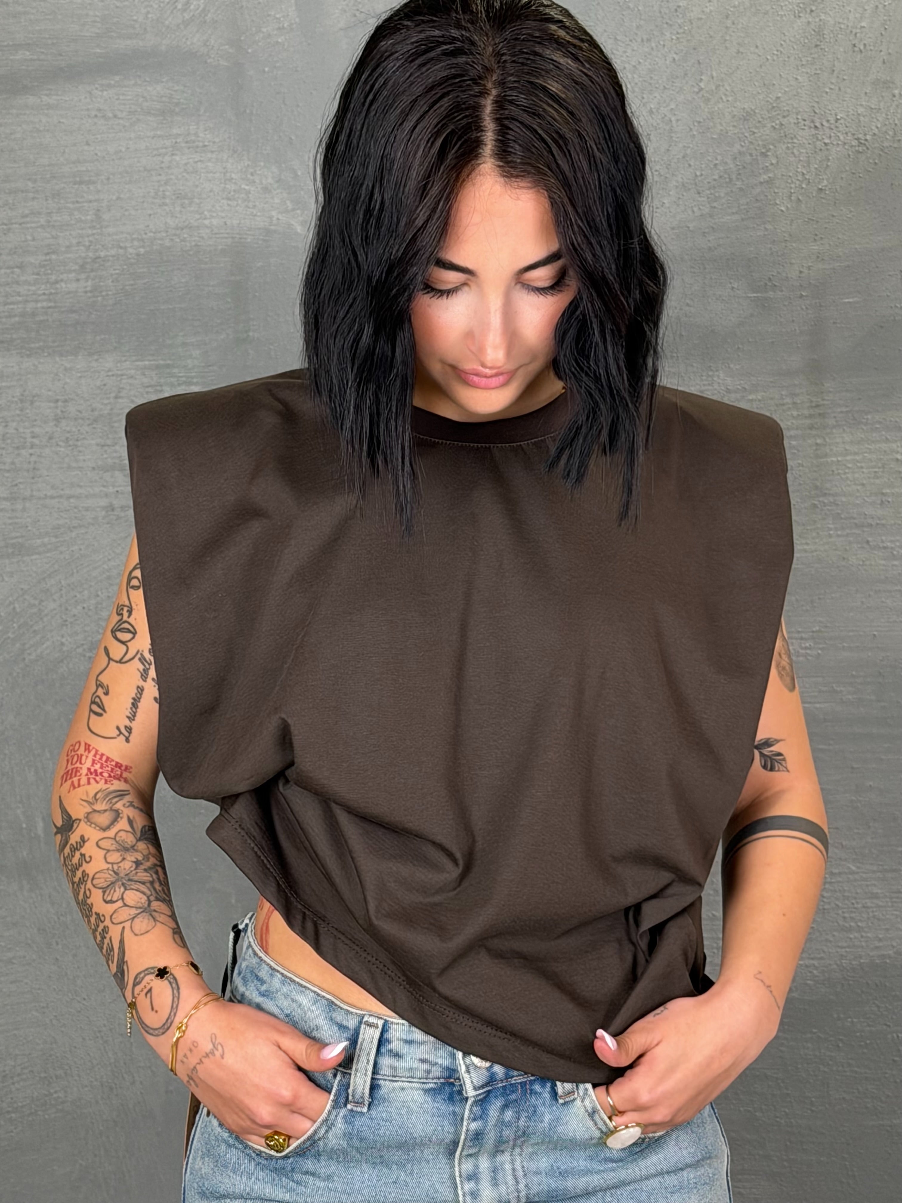 T shirt gm TOME MARRONE