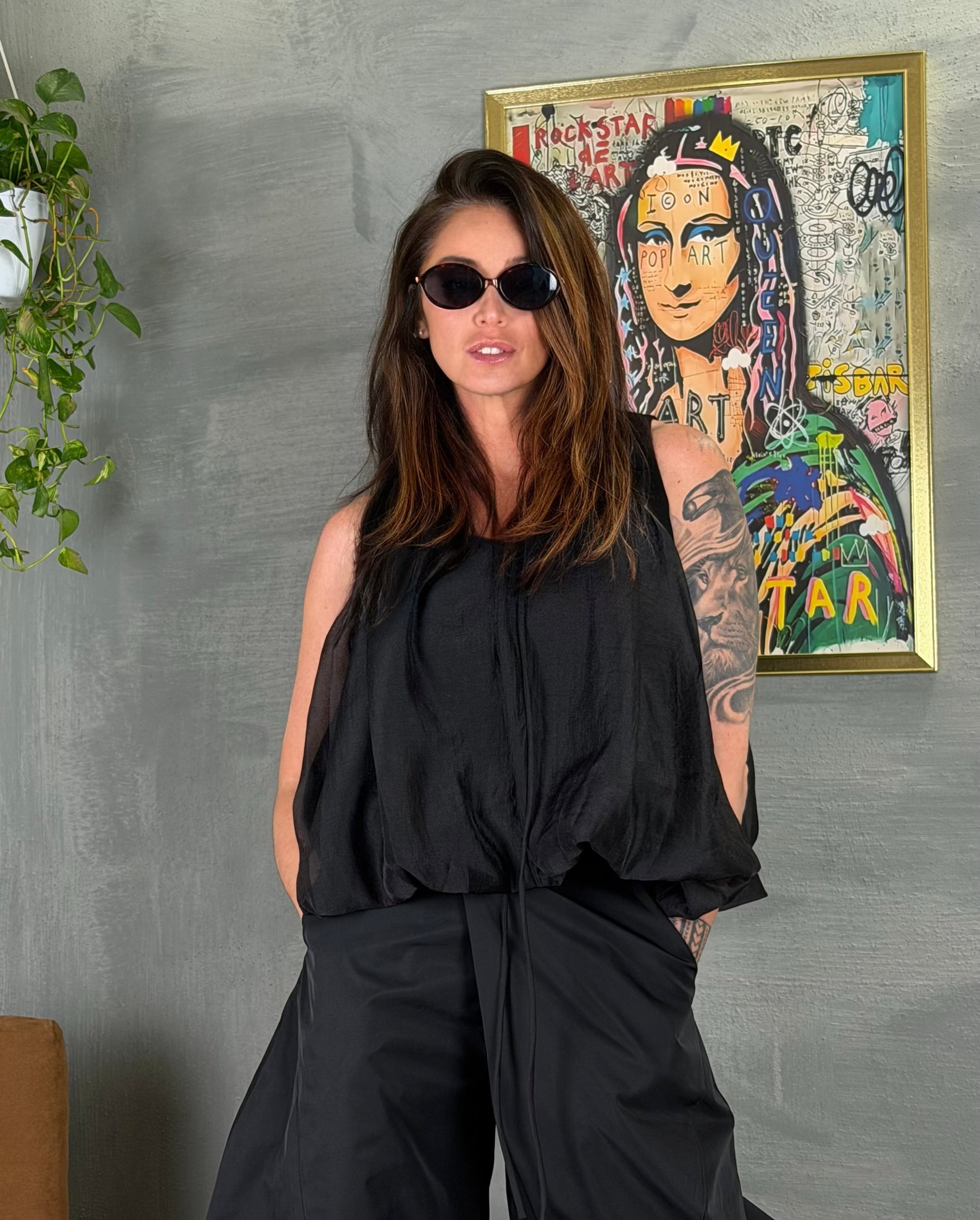 Blusa Giromanica MIRALA nero
