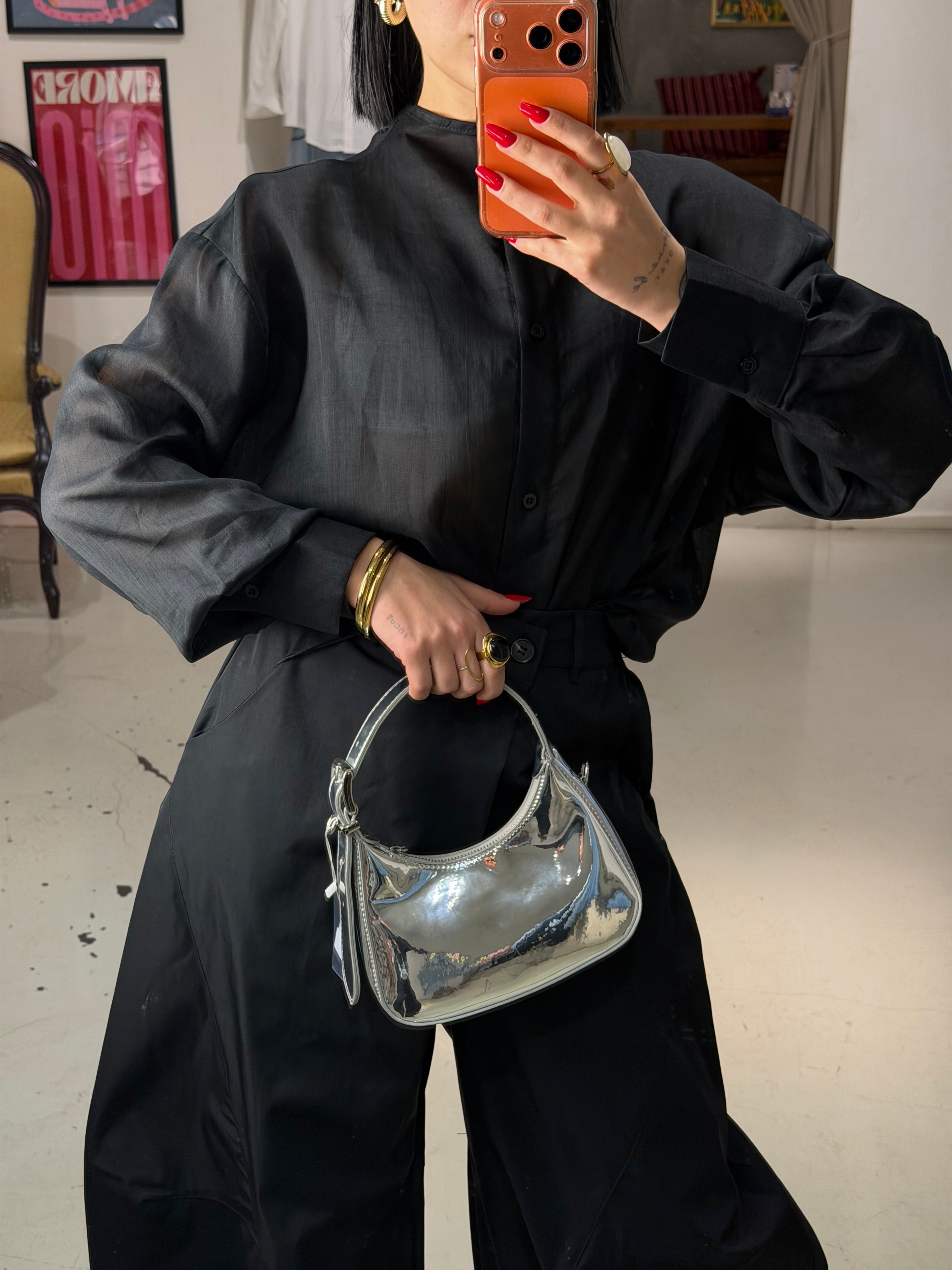 Blusa manica lunga SILO black
