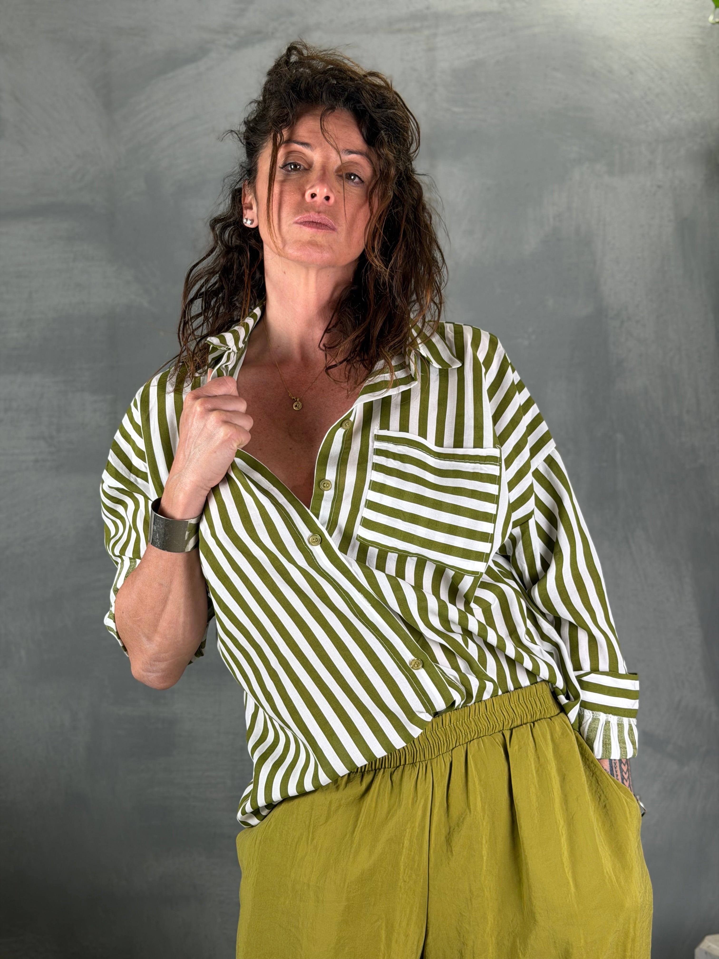 Camicia Jeb bastoncino verde