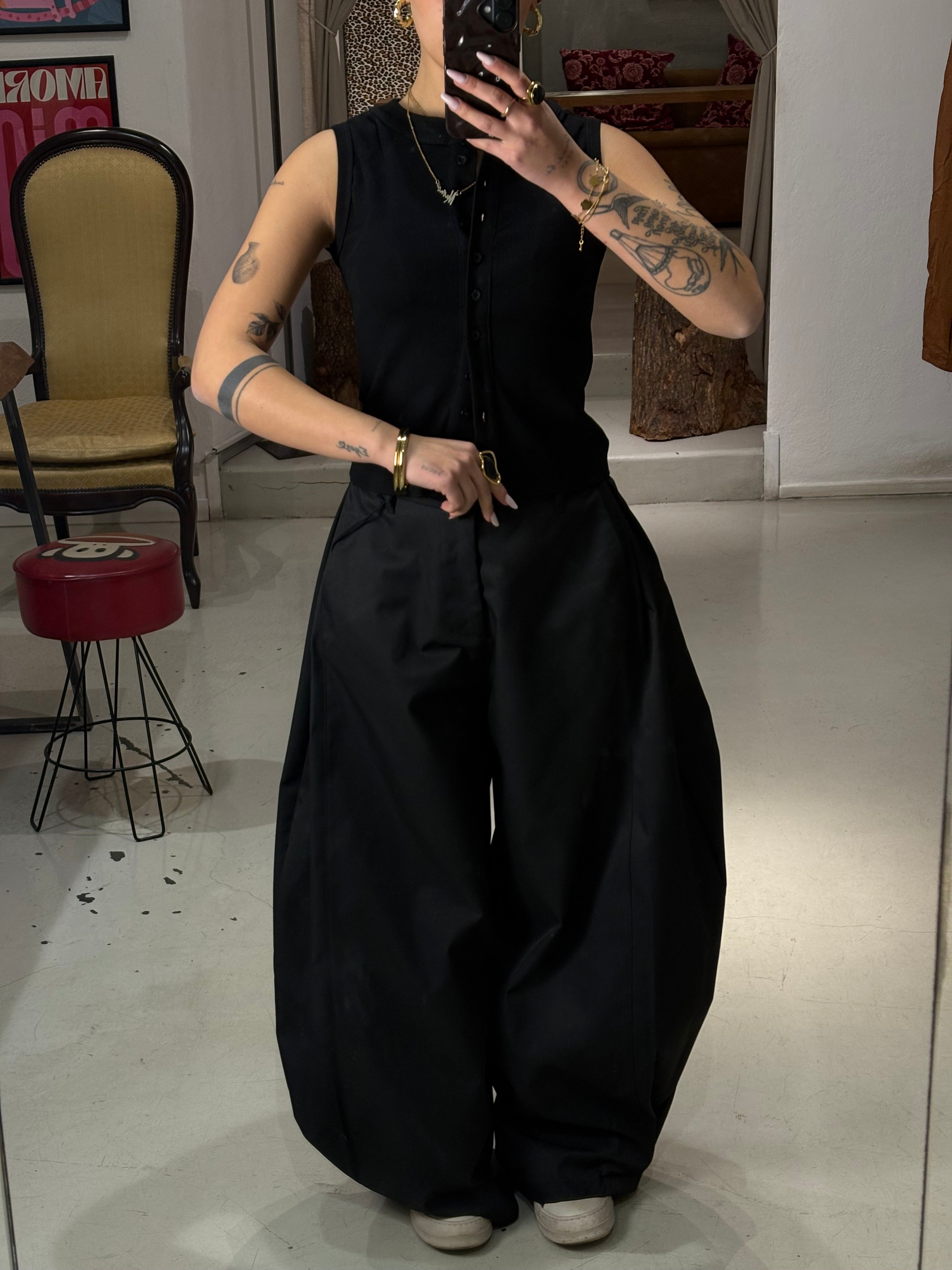 Maglia giromanica serafino GAYN nera