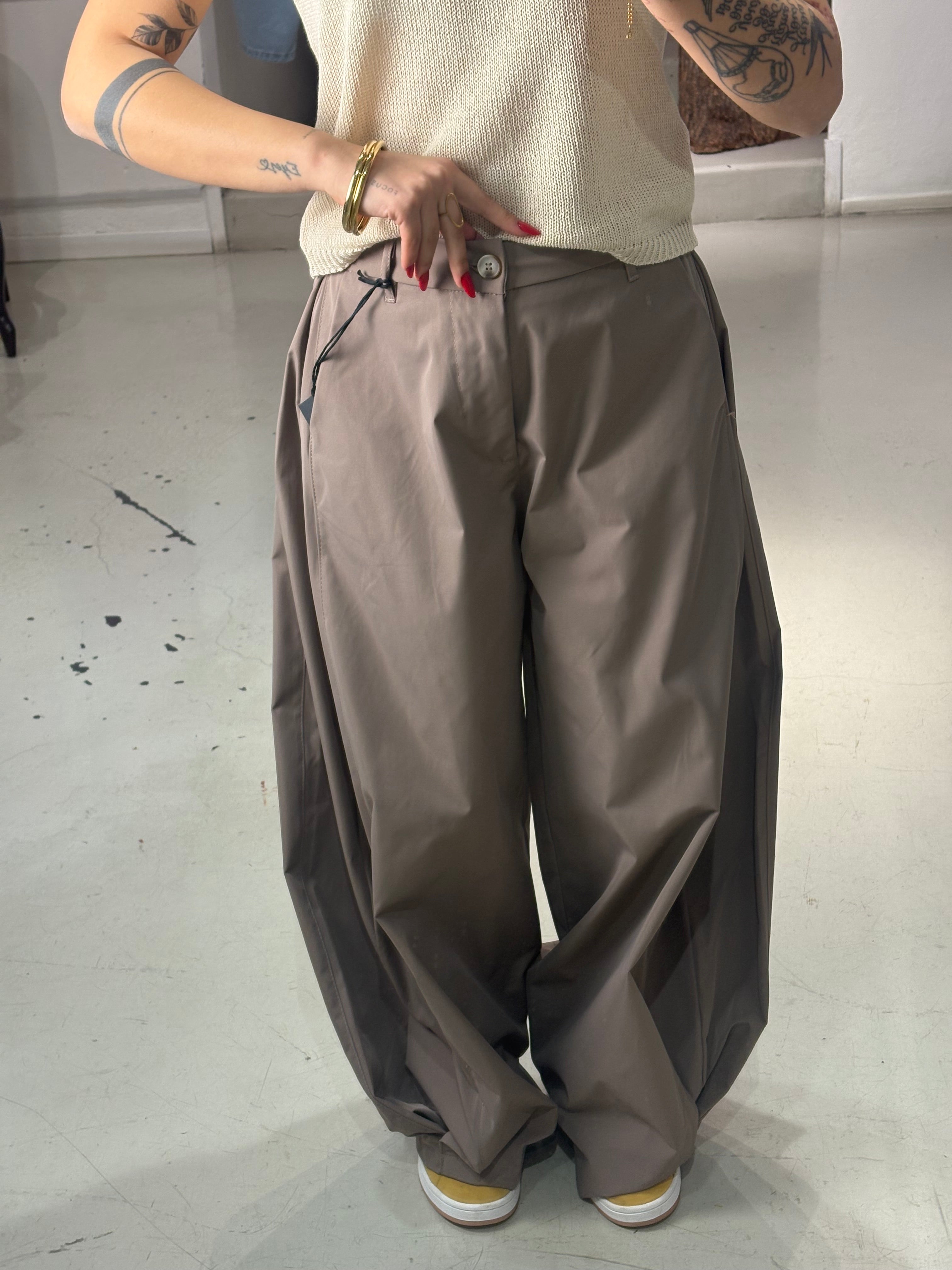 Pantalone cotone over VALTERA sabbia