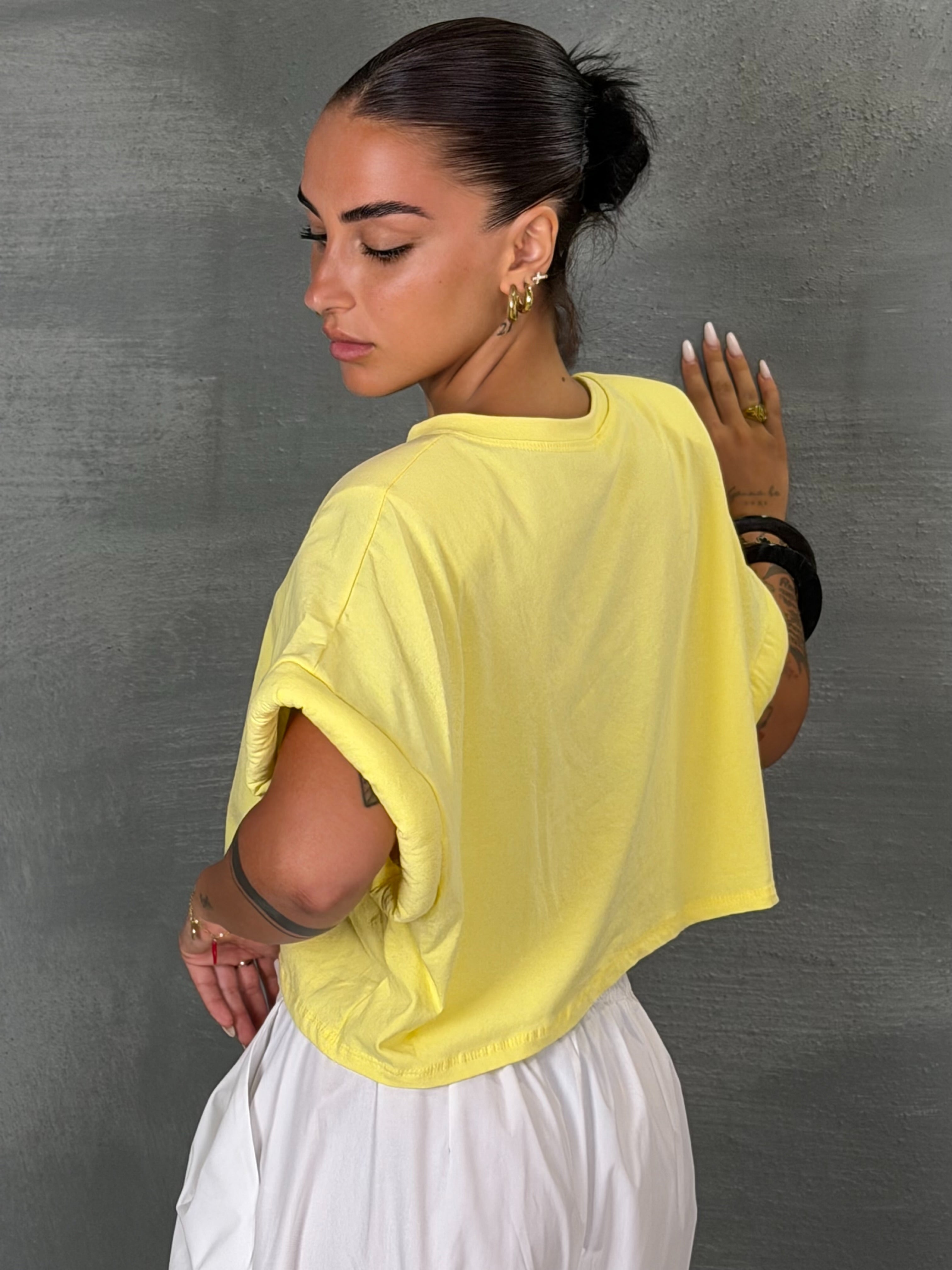 Maglia crop GUMMY yellow