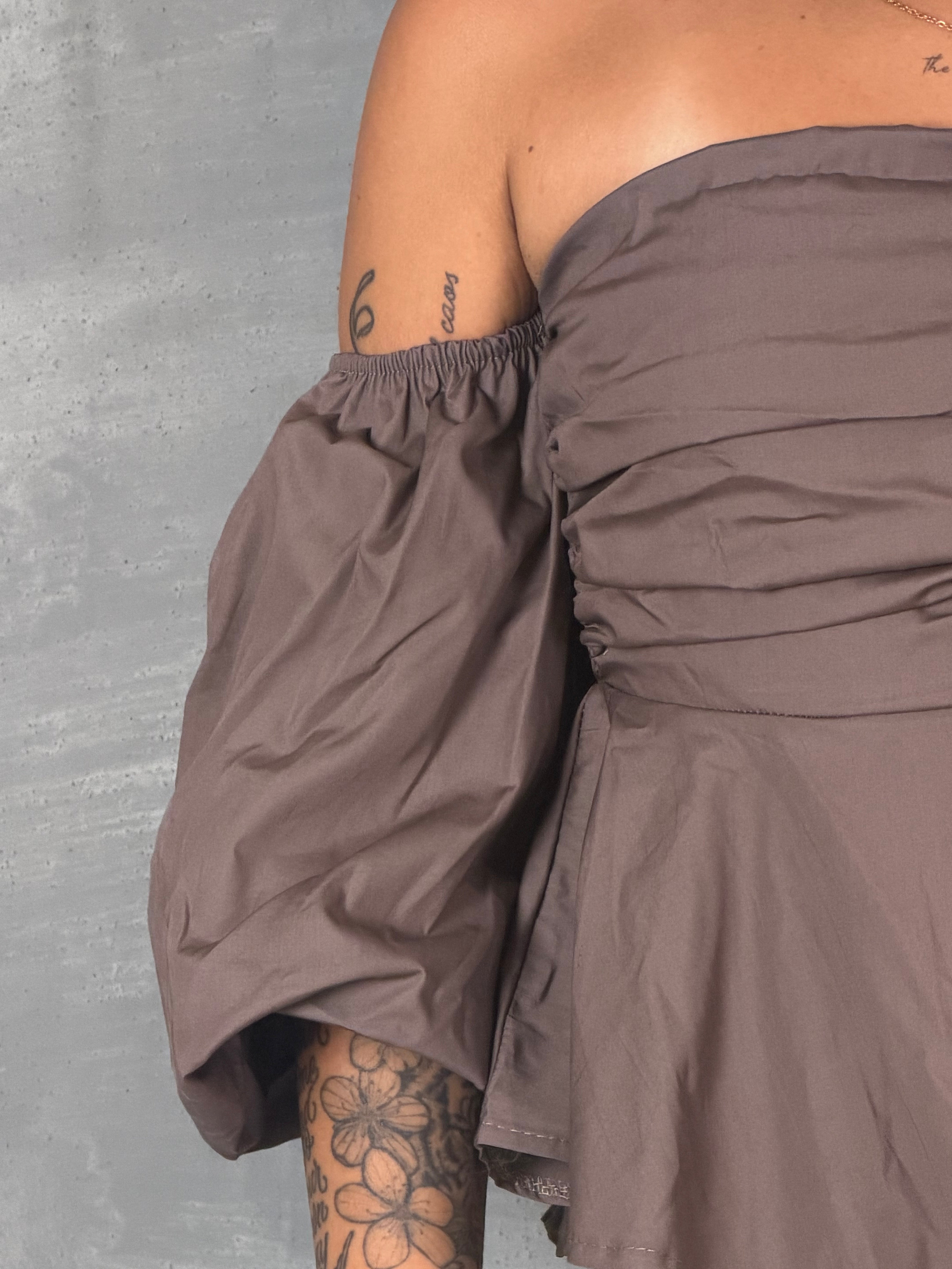 Top cotone ELCHE taupe