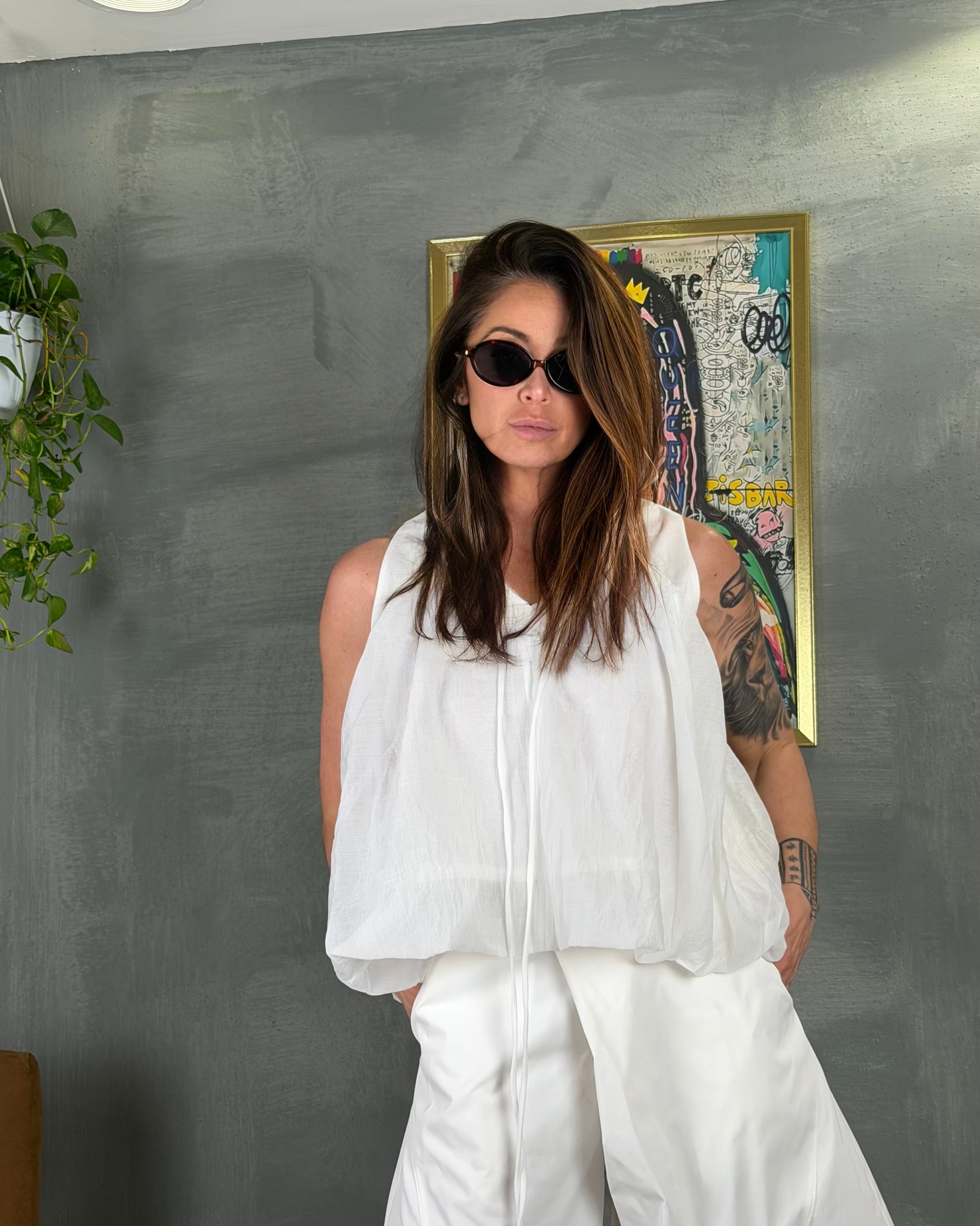 Blusa Giromanica MIRALA bianca