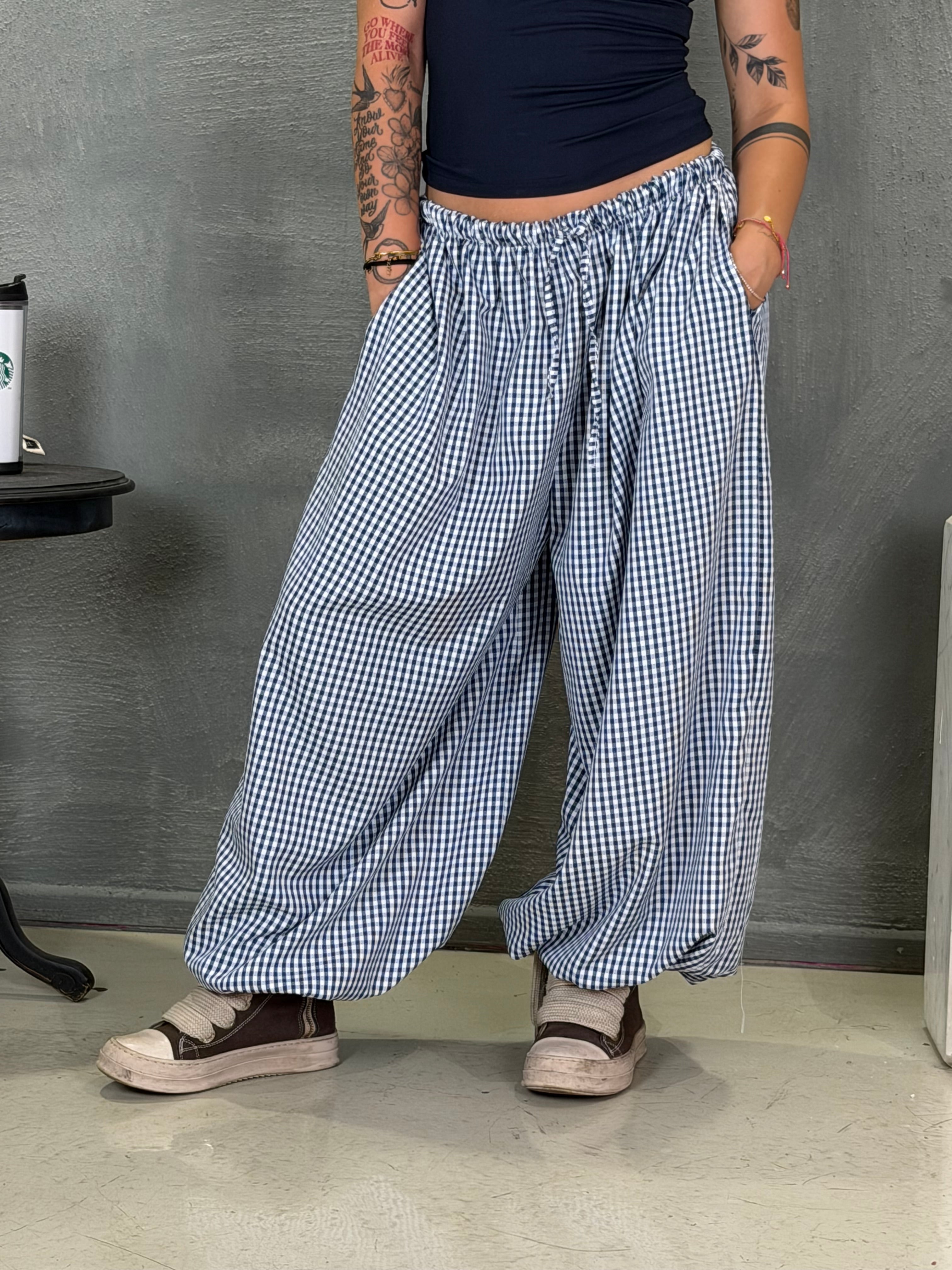 Pantalone ROJA CHECK navy