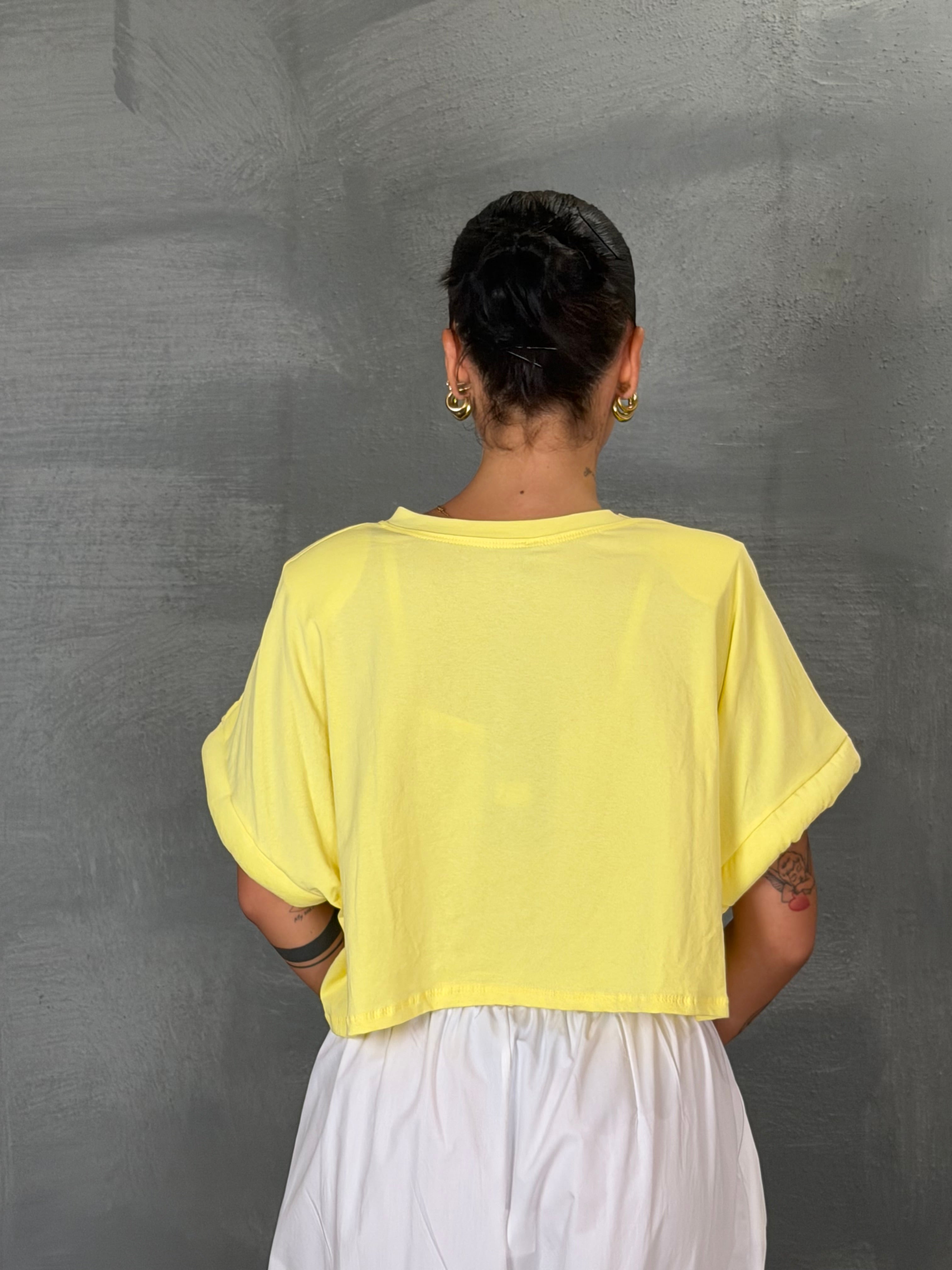 Maglia crop GUMMY yellow