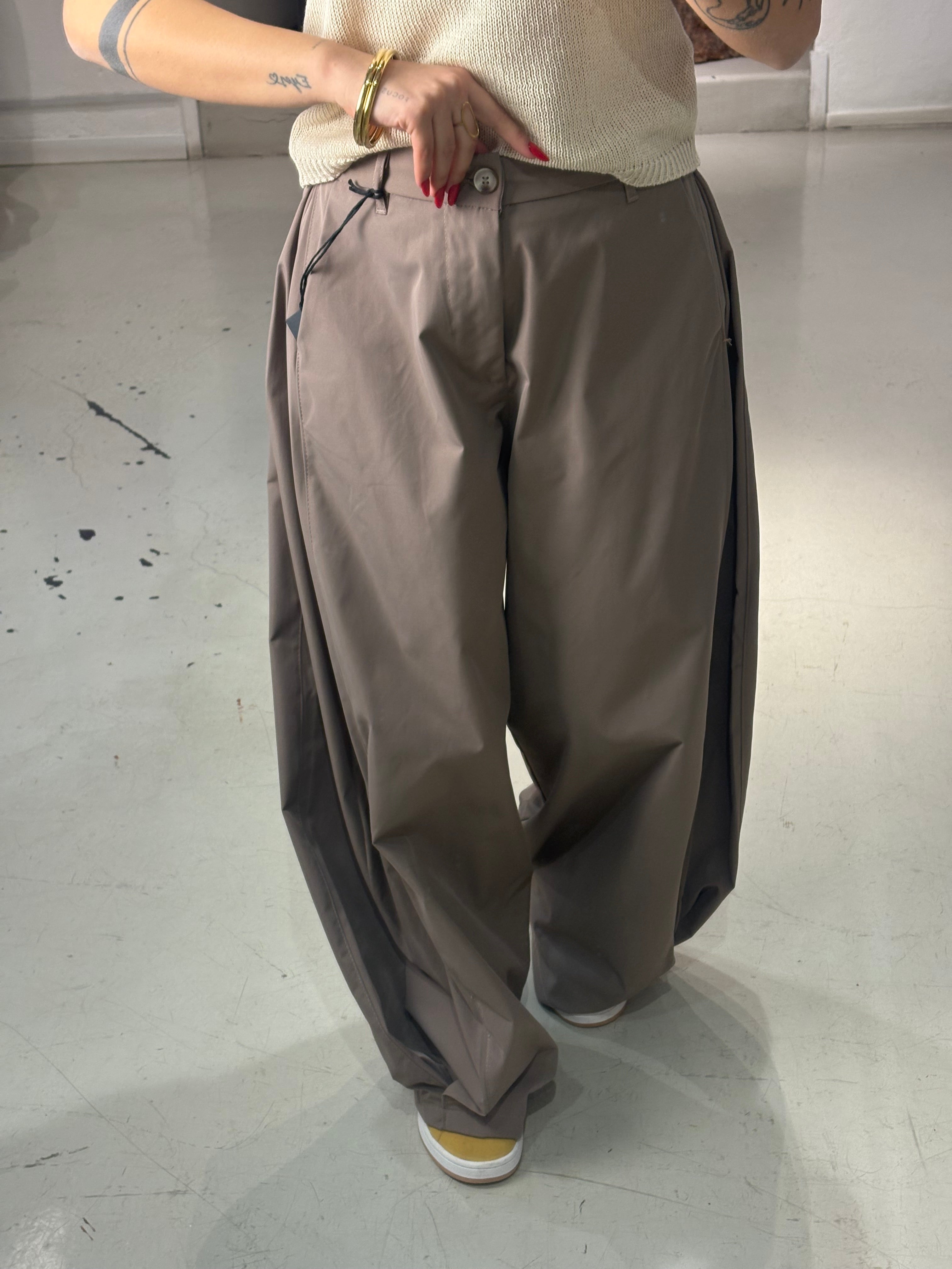 Pantalone cotone over VALTERA sabbia