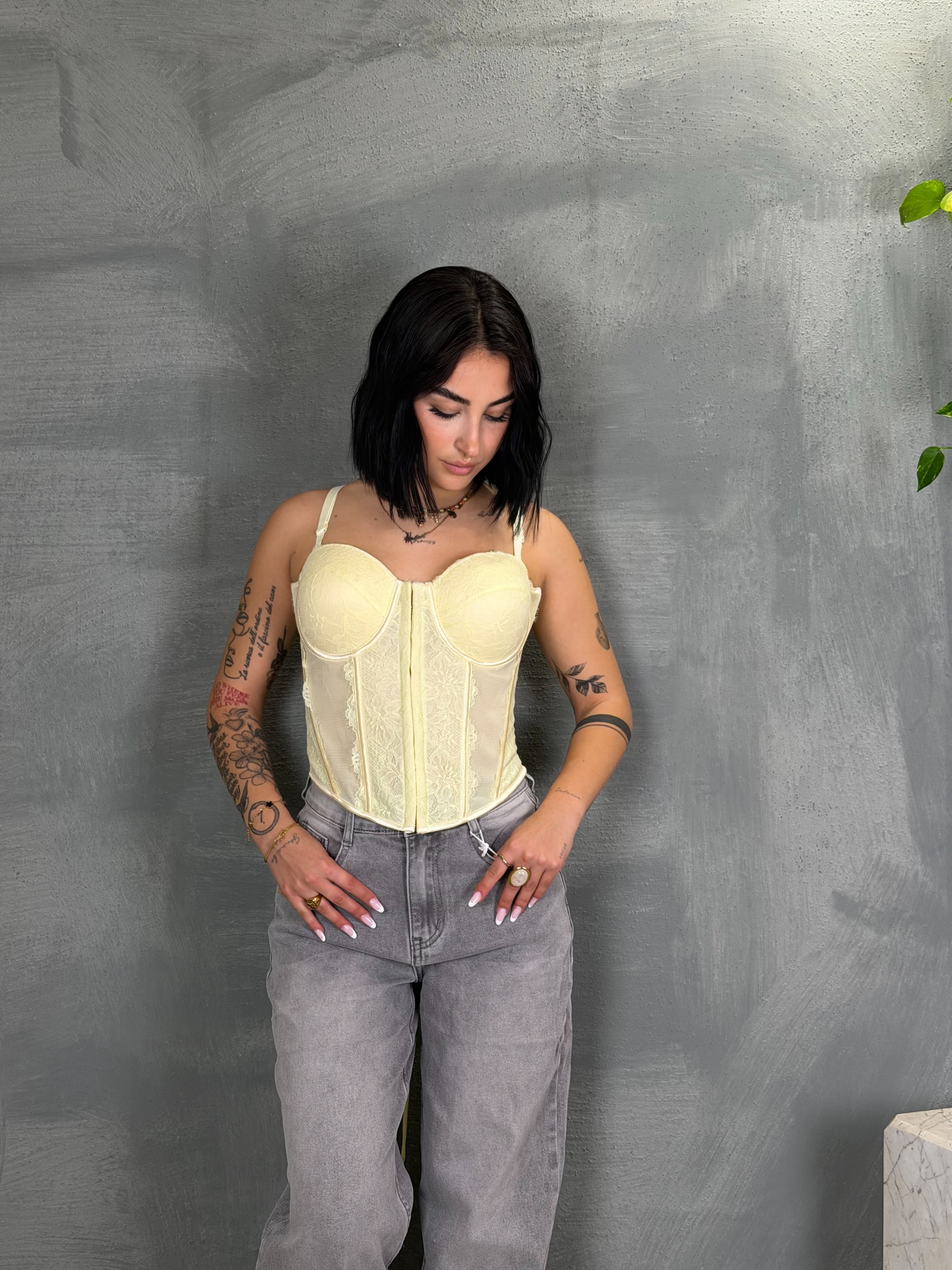 Bustier pizzo GARRETT giallo