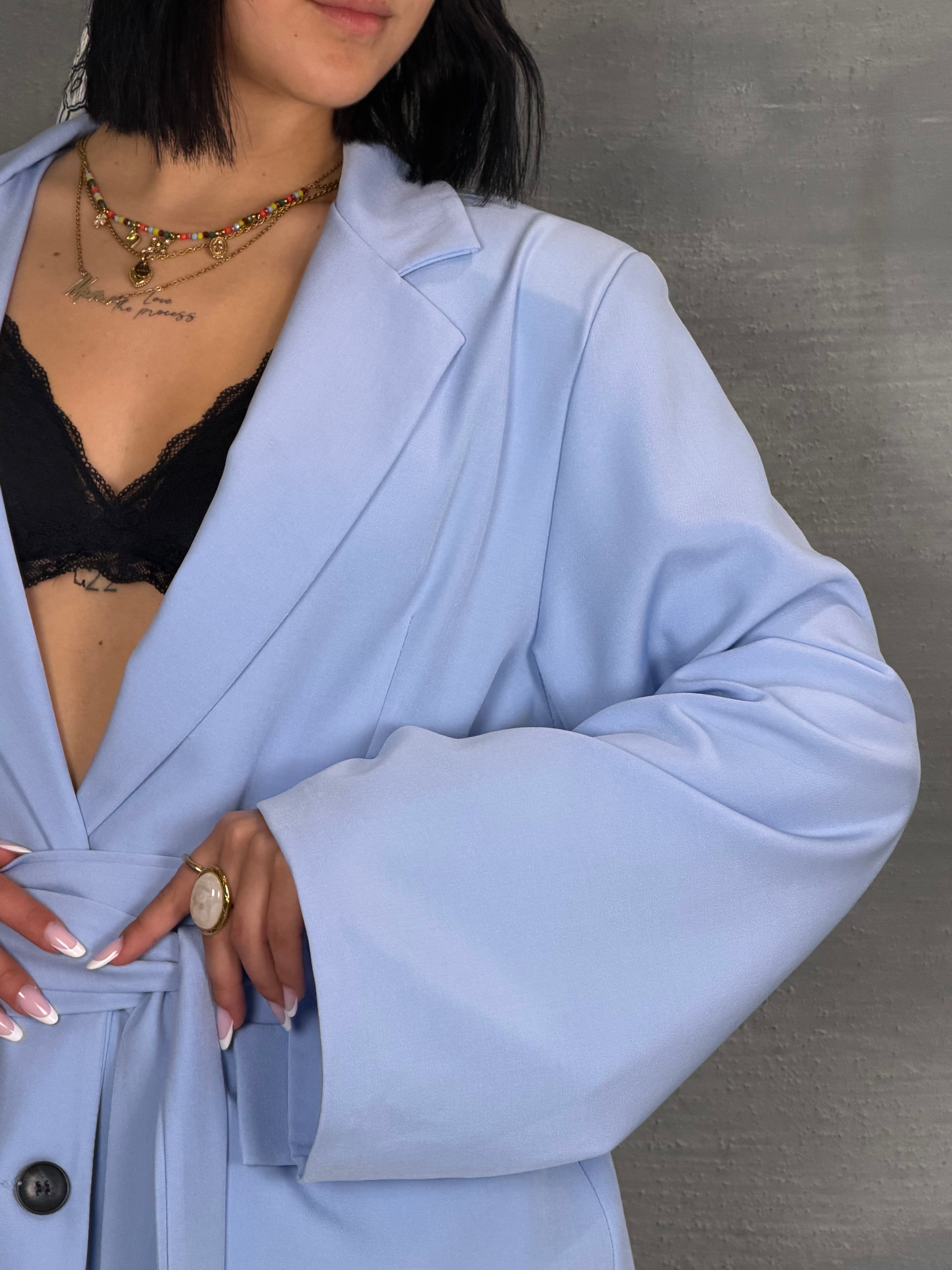Blazer CRAIG over con fusciacca azzurro