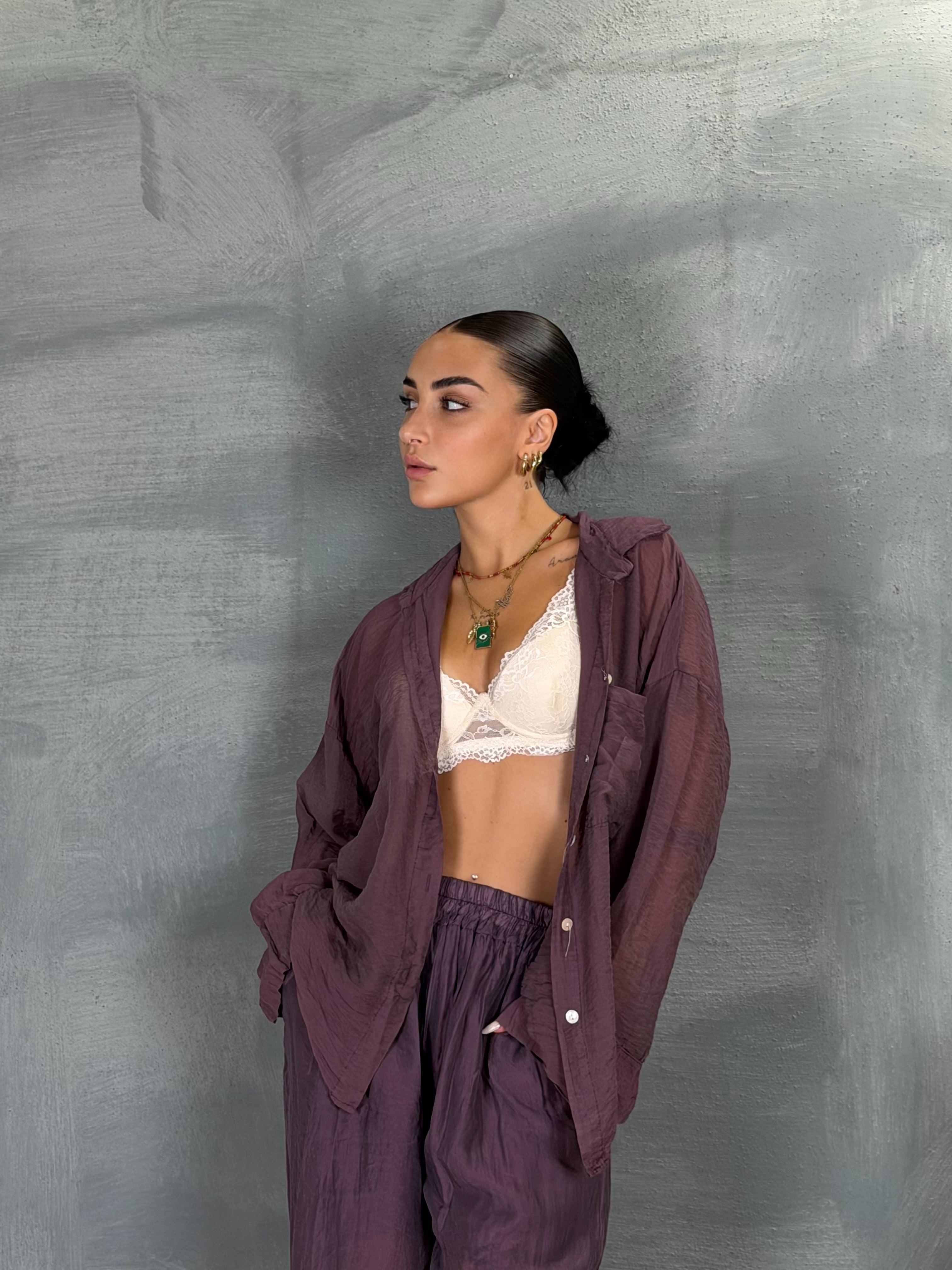 Camicia WILBON  melanzana