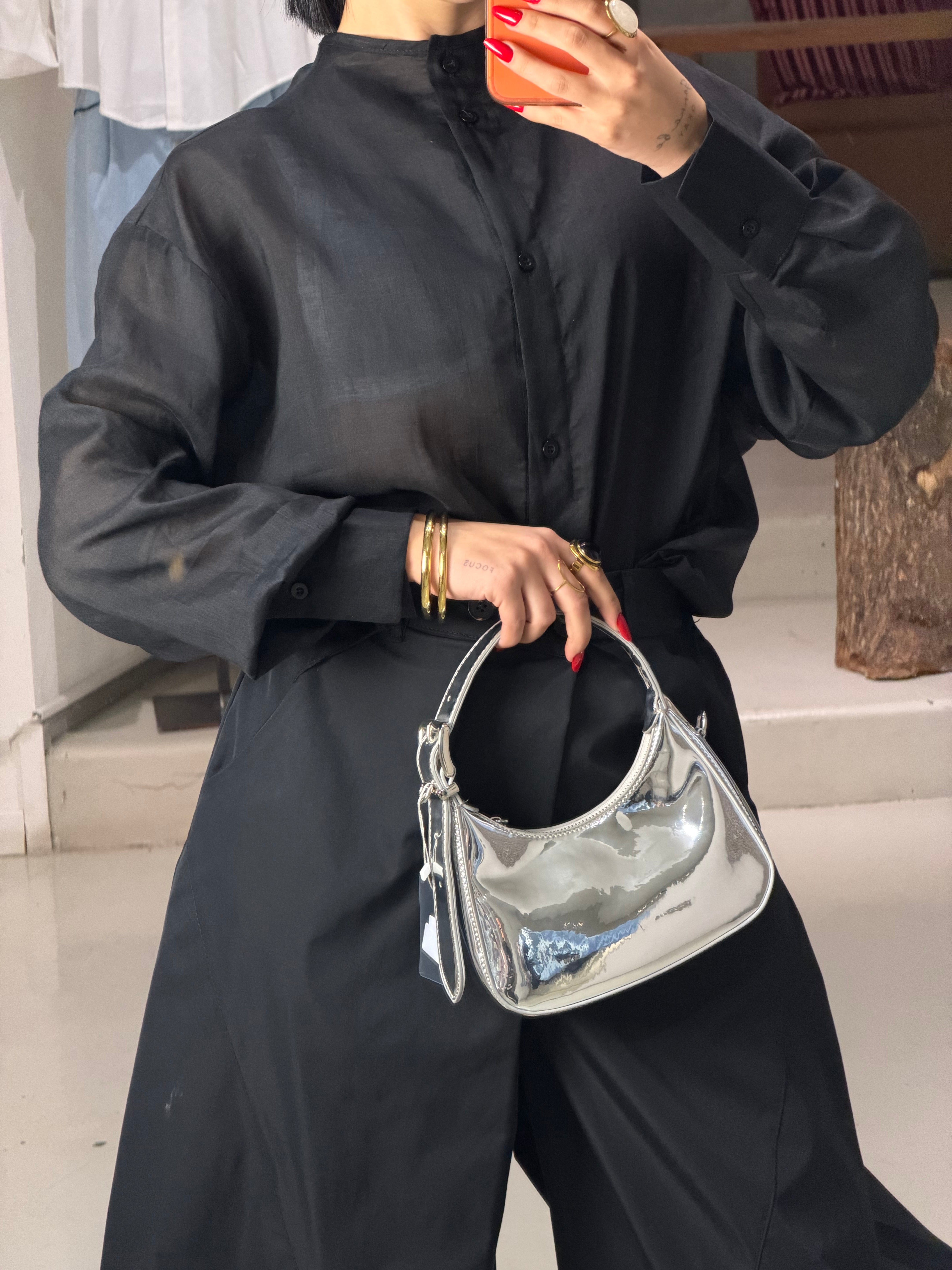 Blusa manica lunga SILO black