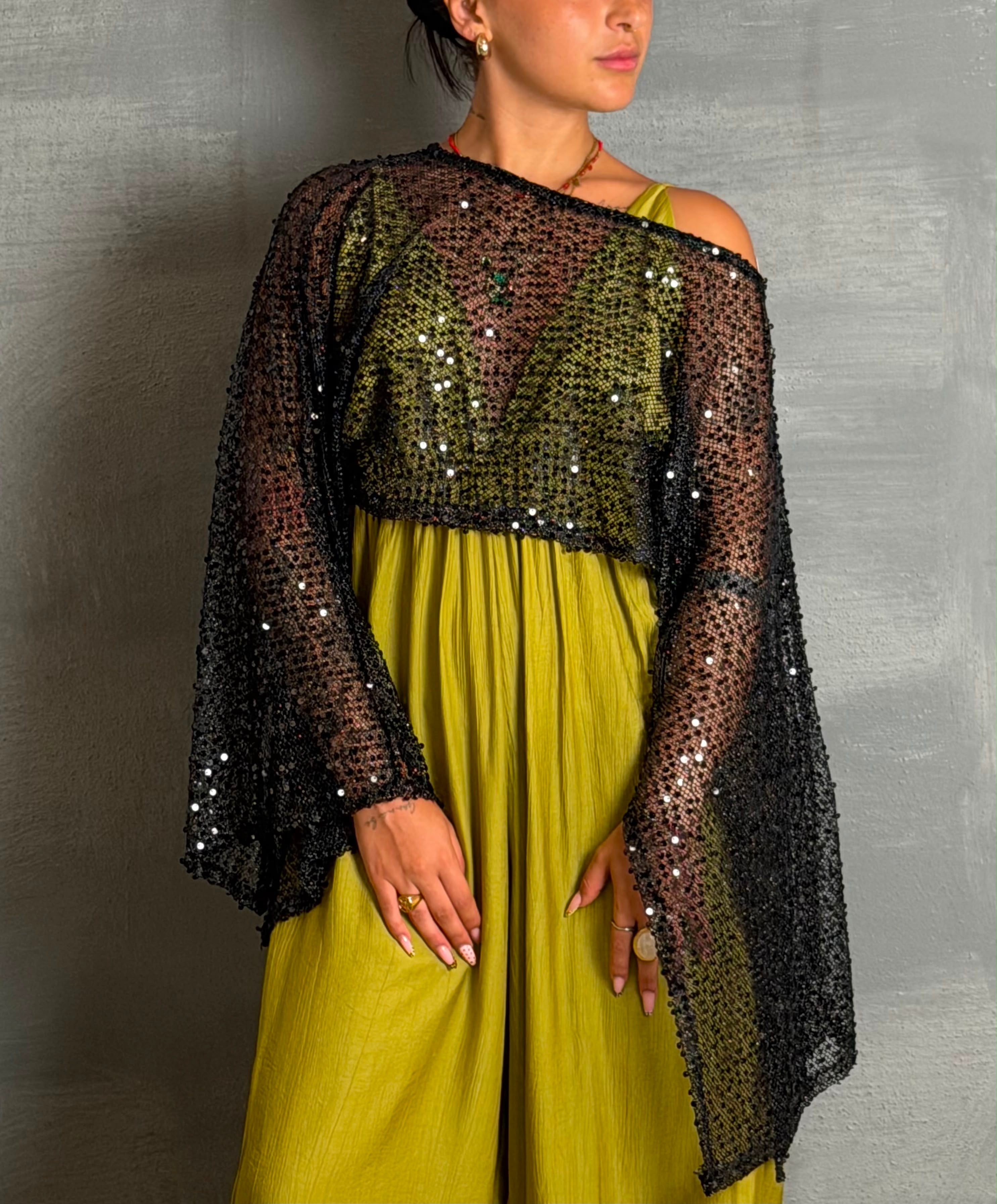 Maglia paillettes ORIA black