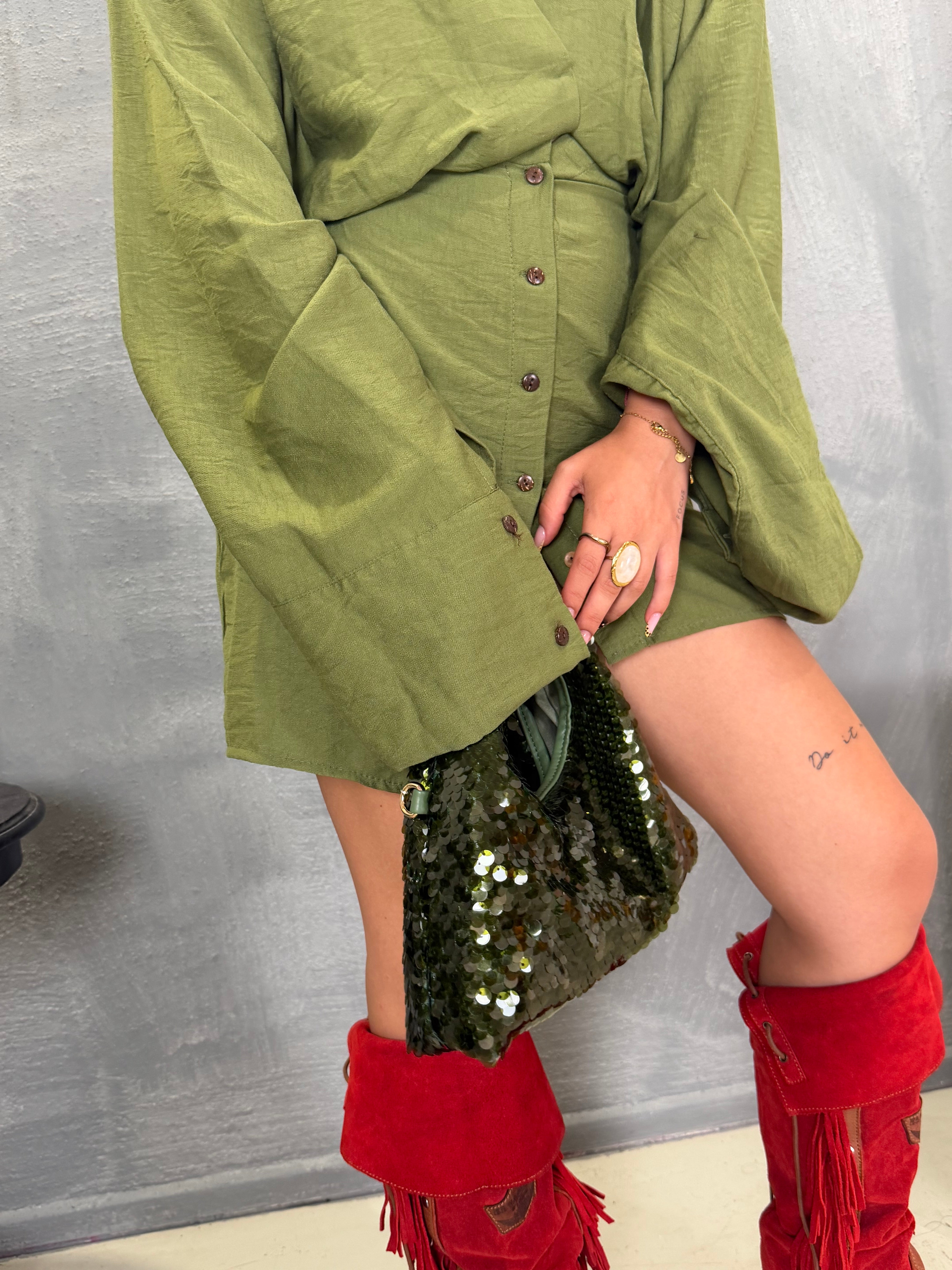 Mini abito SIVIGLIA olive