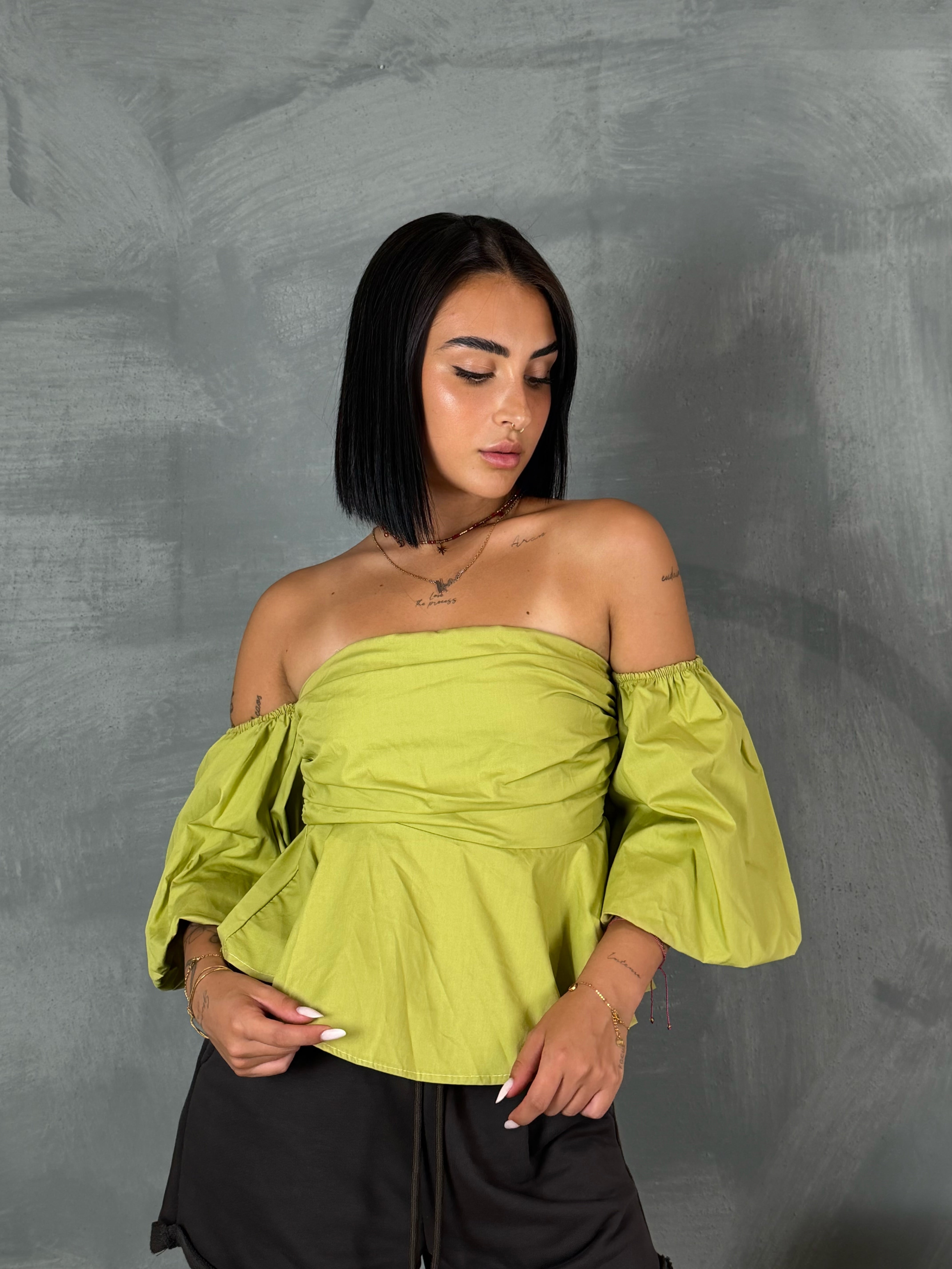 Top cotone  ELCHE lime