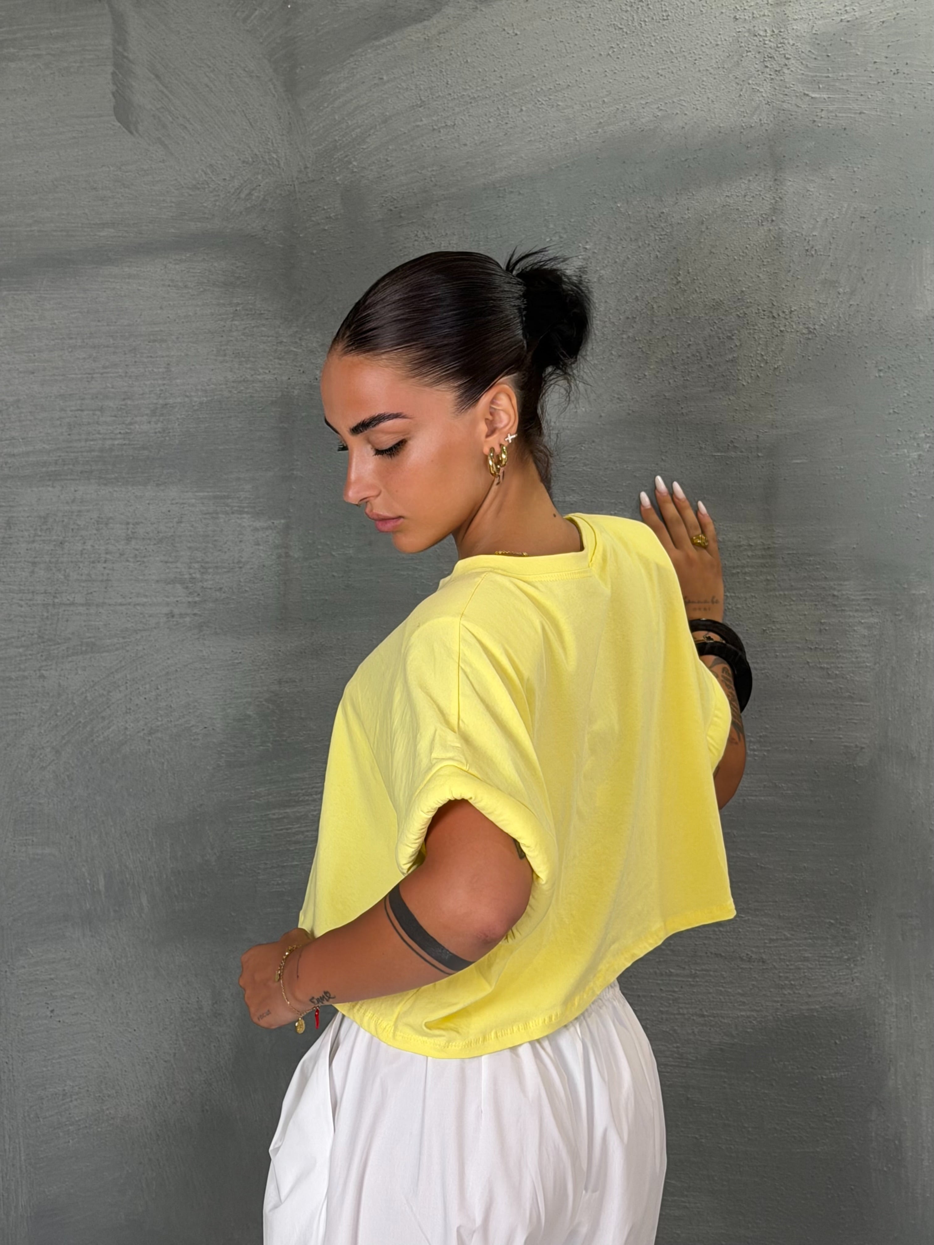 Maglia crop GUMMY yellow