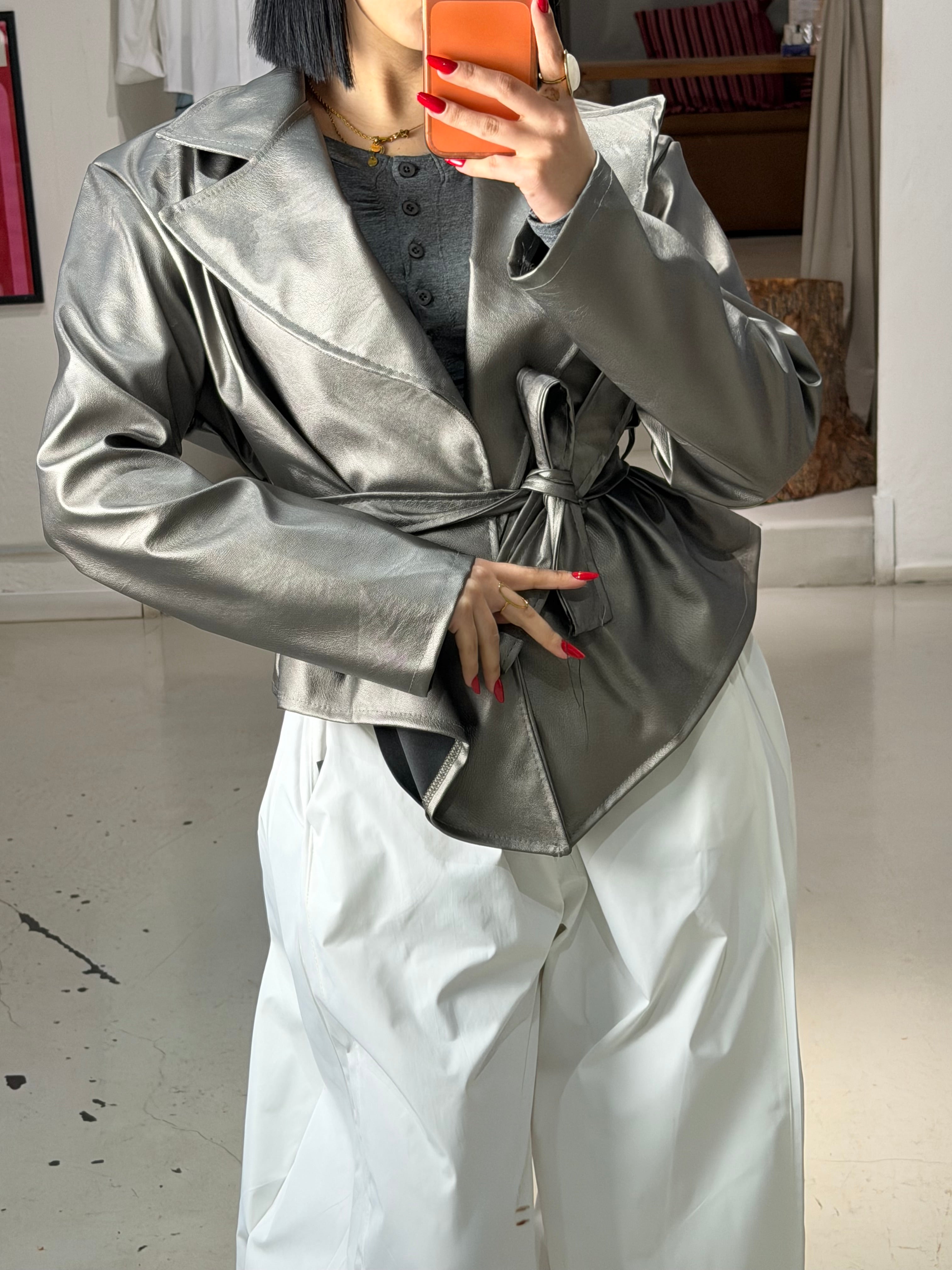 Mini trench  STORM argento scuro