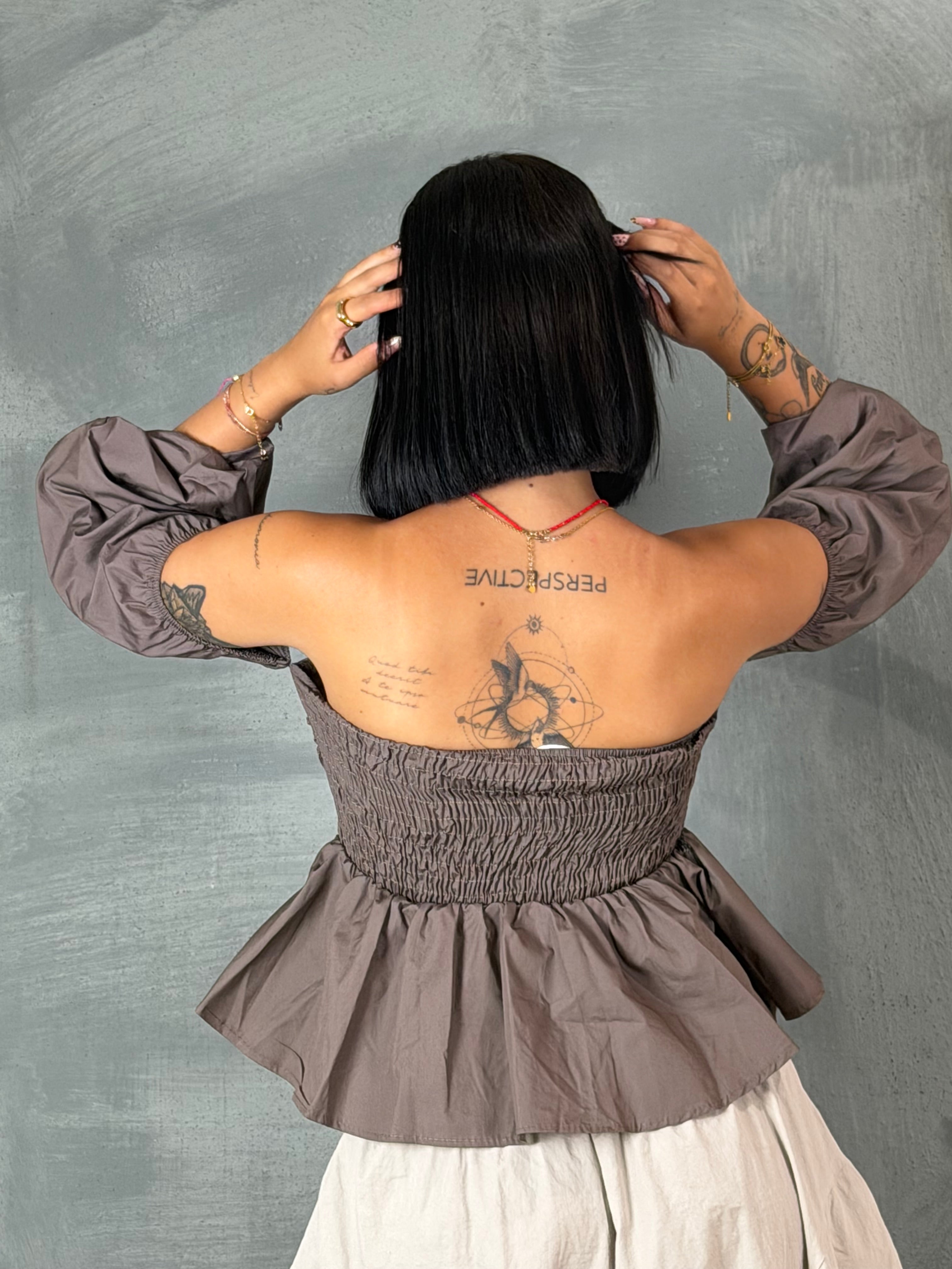 Top cotone  ELCHE taupe