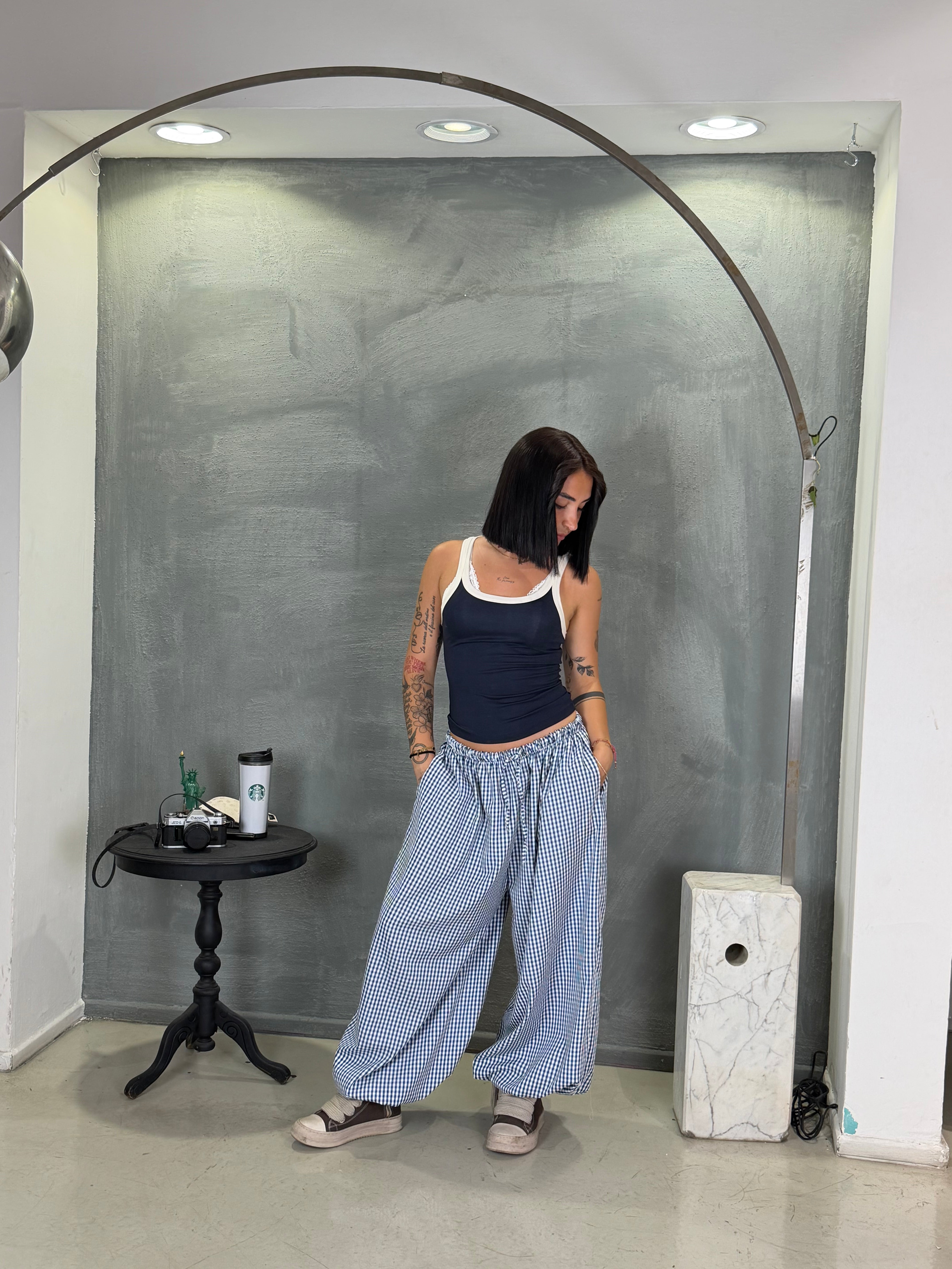 Pantalone ROJA CHECK navy