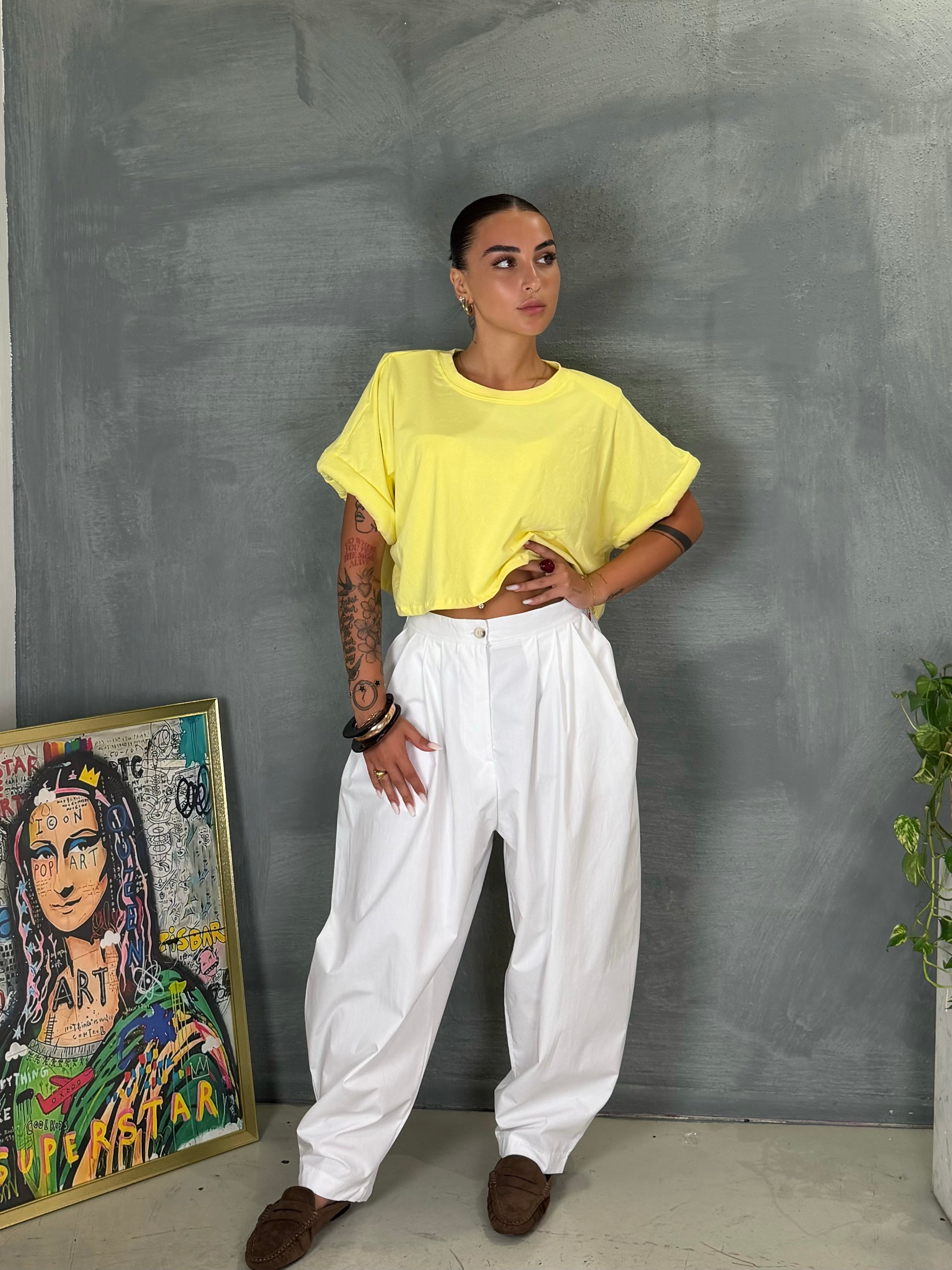 Maglia crop GUMMY yellow
