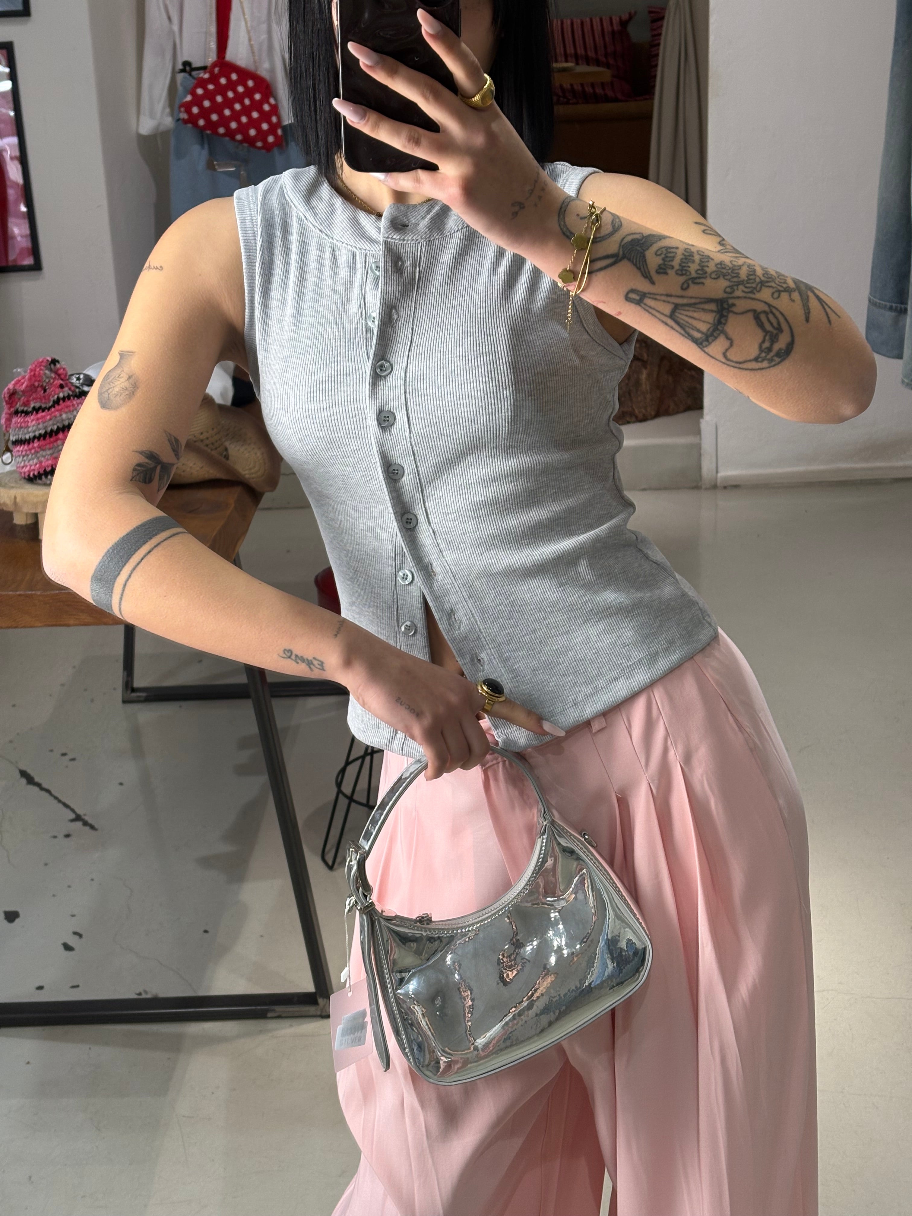 Maglia GAYN giromanica  serafino  Heather