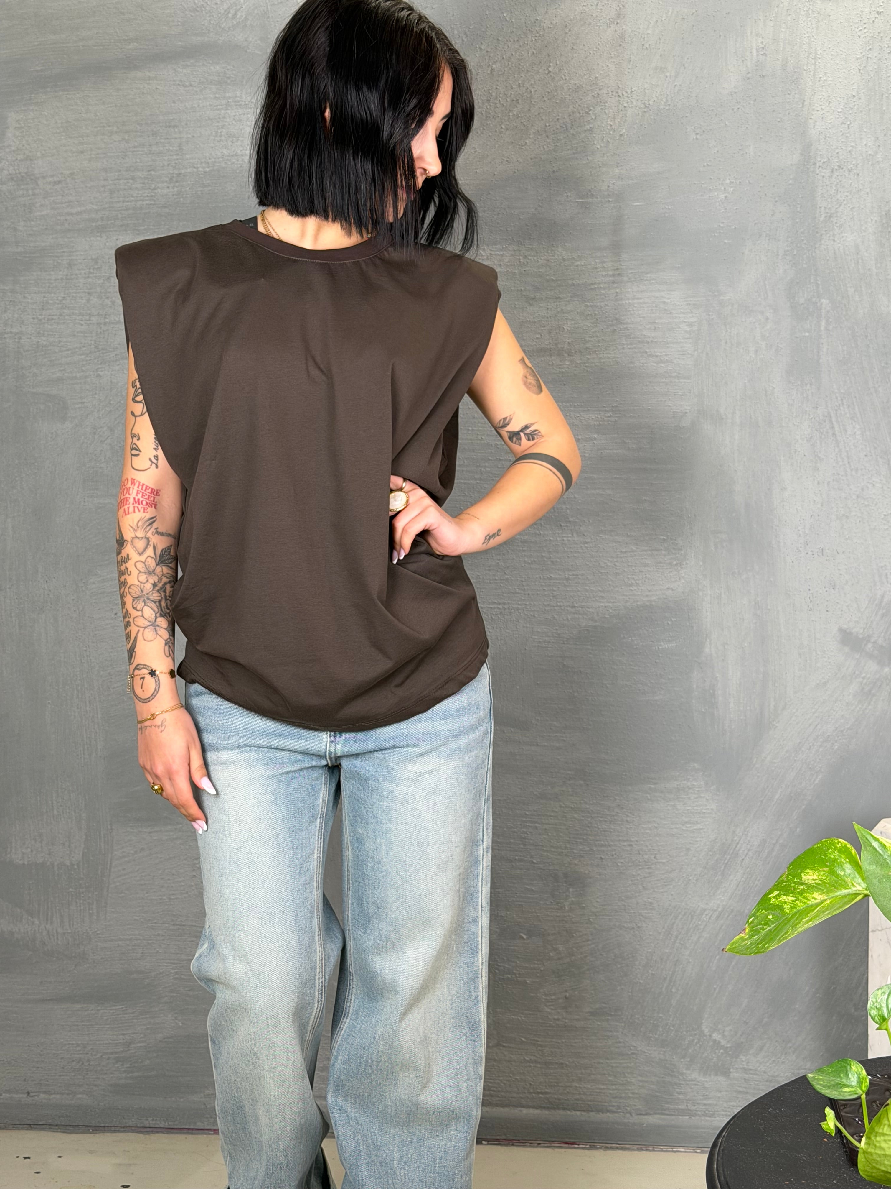T shirt gm TOME MARRONE