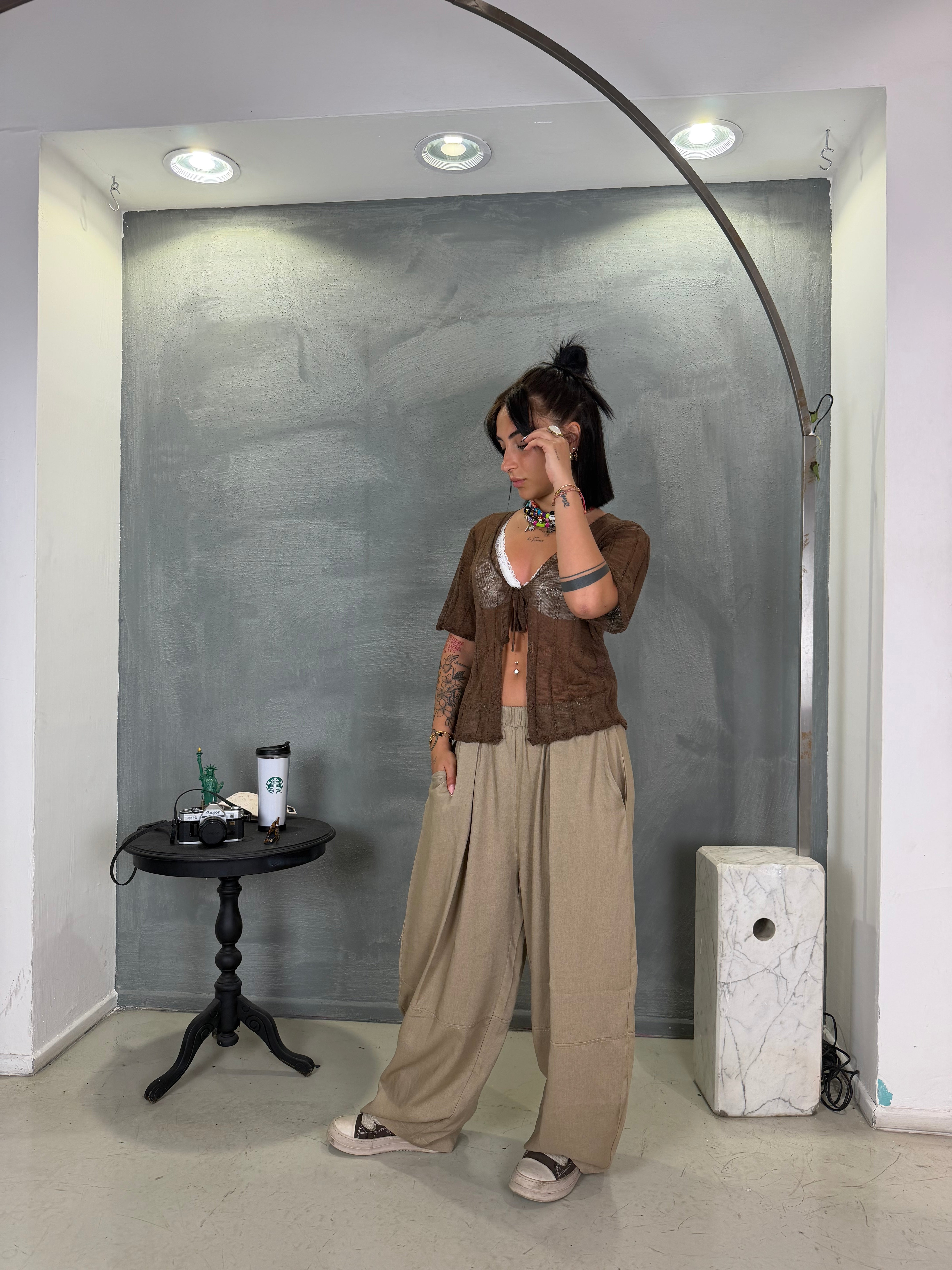 Mini cardigan D’EN BOSSA brown