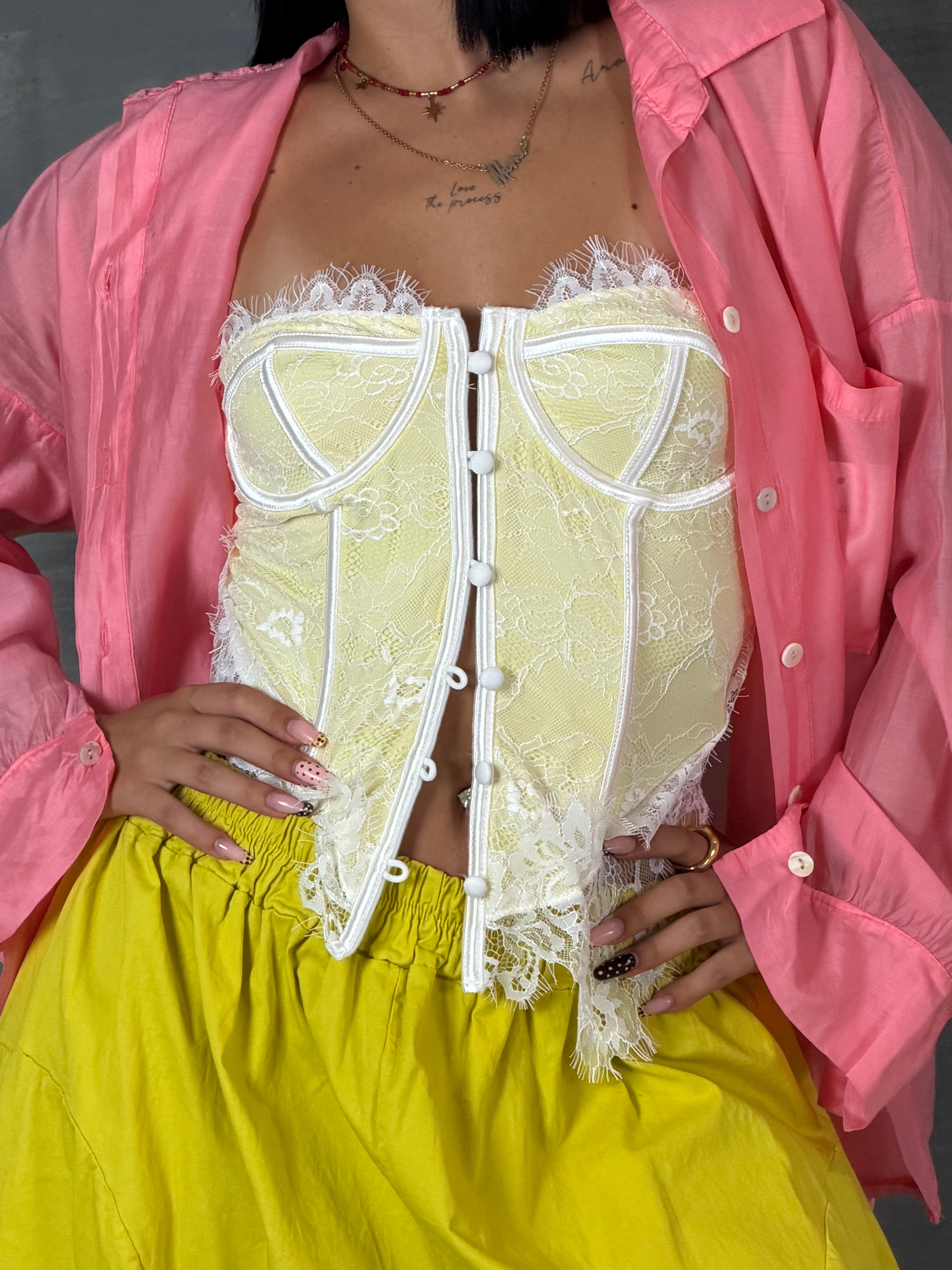 Camicia WILBON pesca fluo