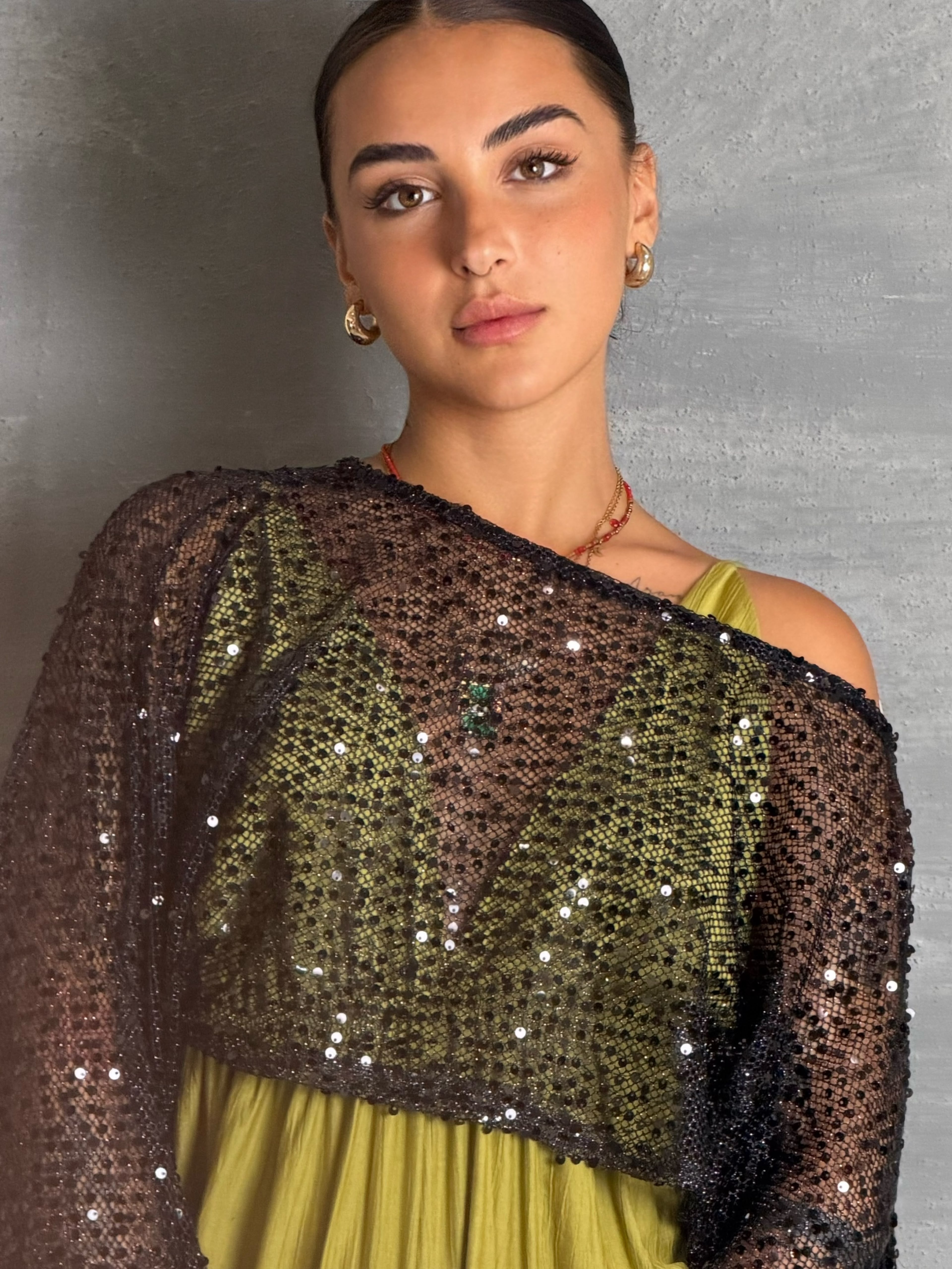 Maglia paillettes ORIA black