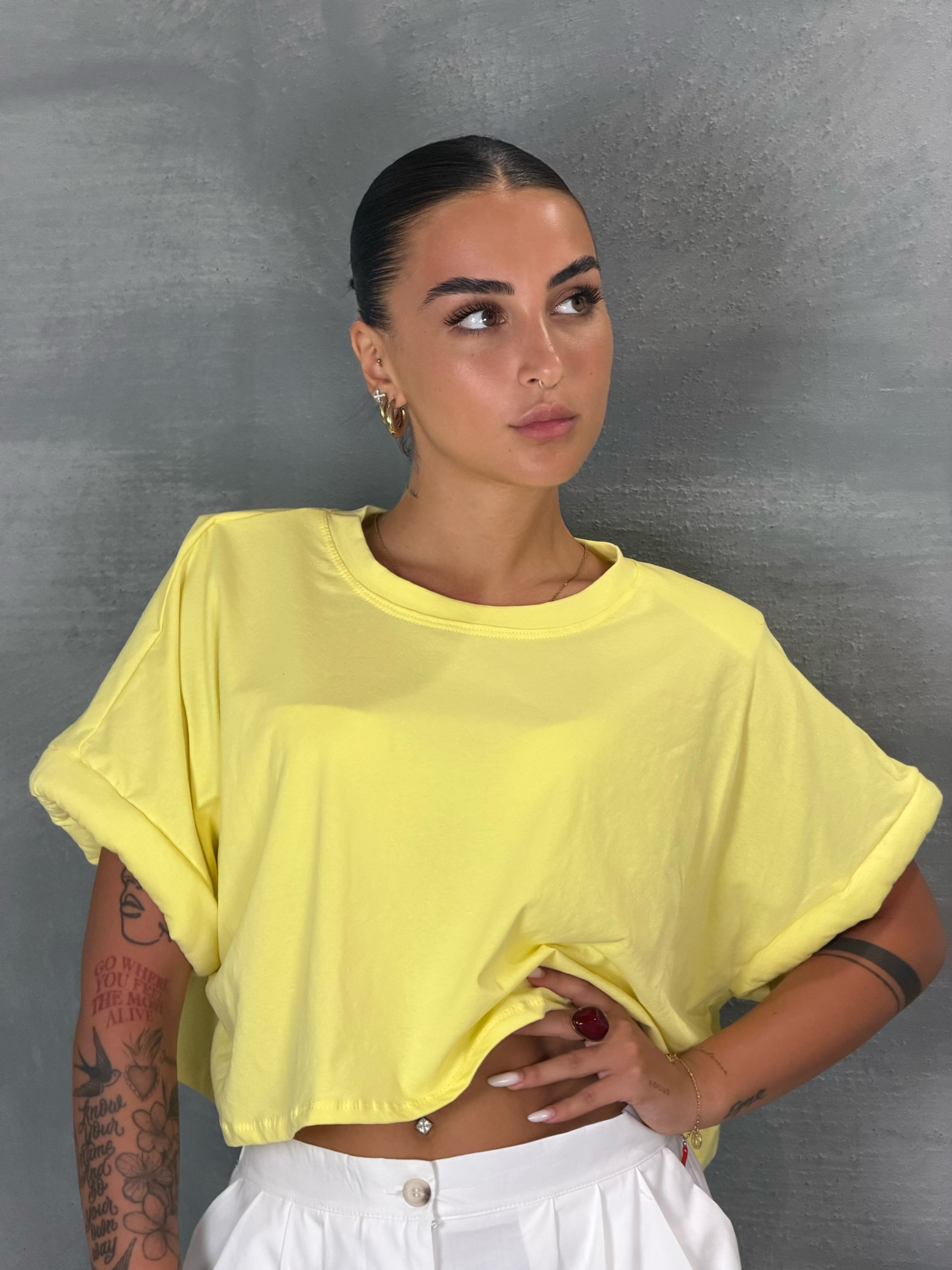 Maglia crop GUMMY yellow