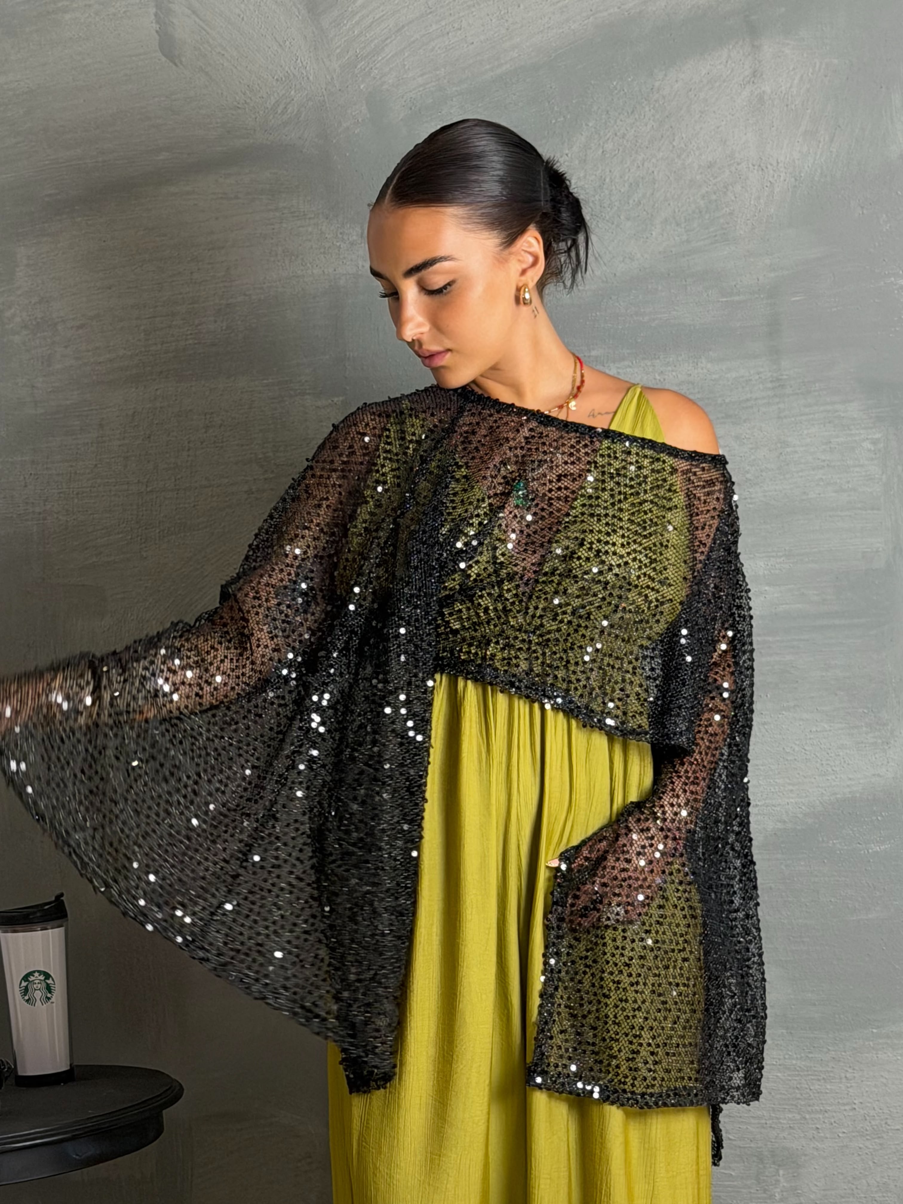 Maglia paillettes ORIA black