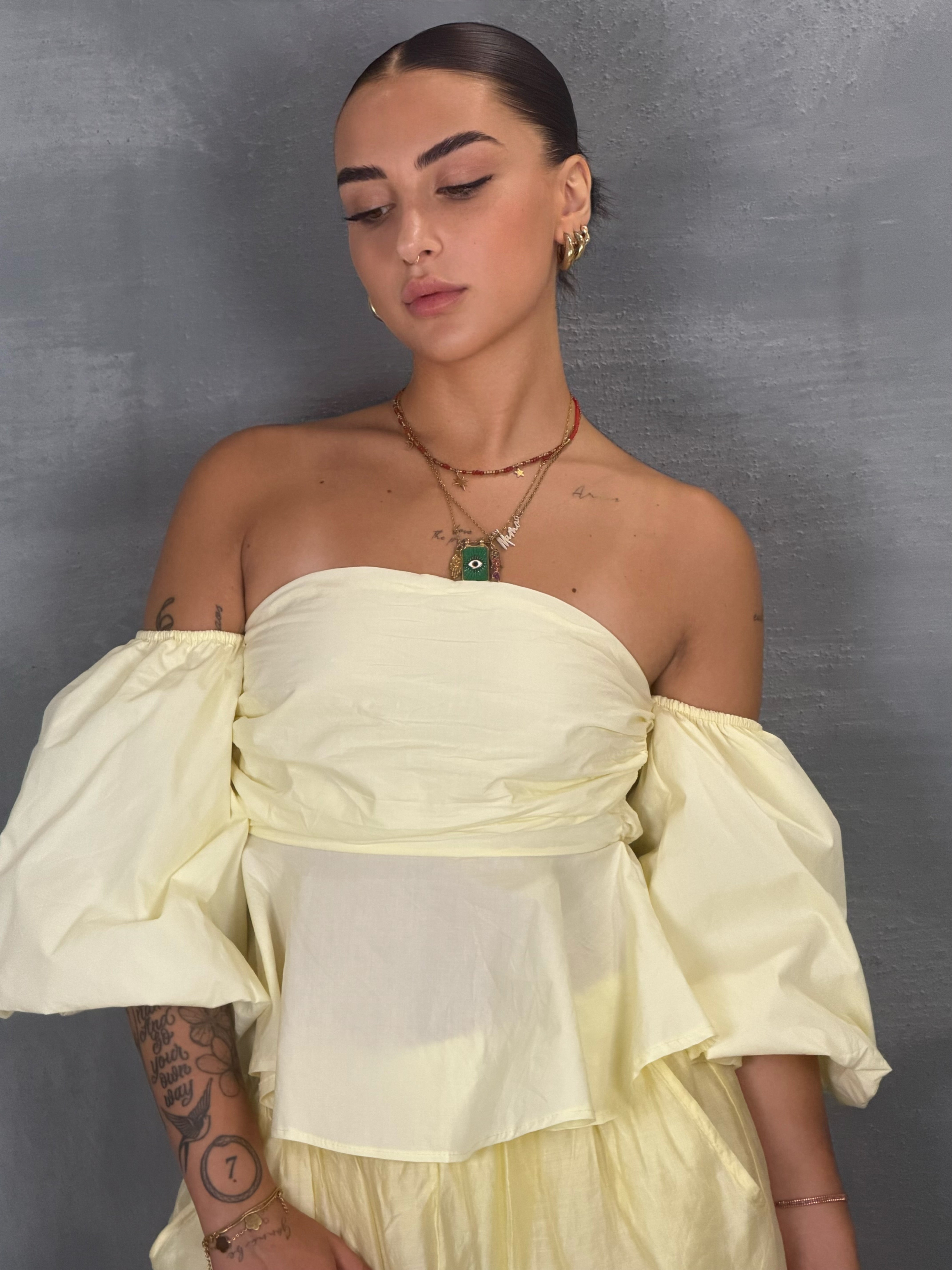Top cotone  ELCHE yellow
