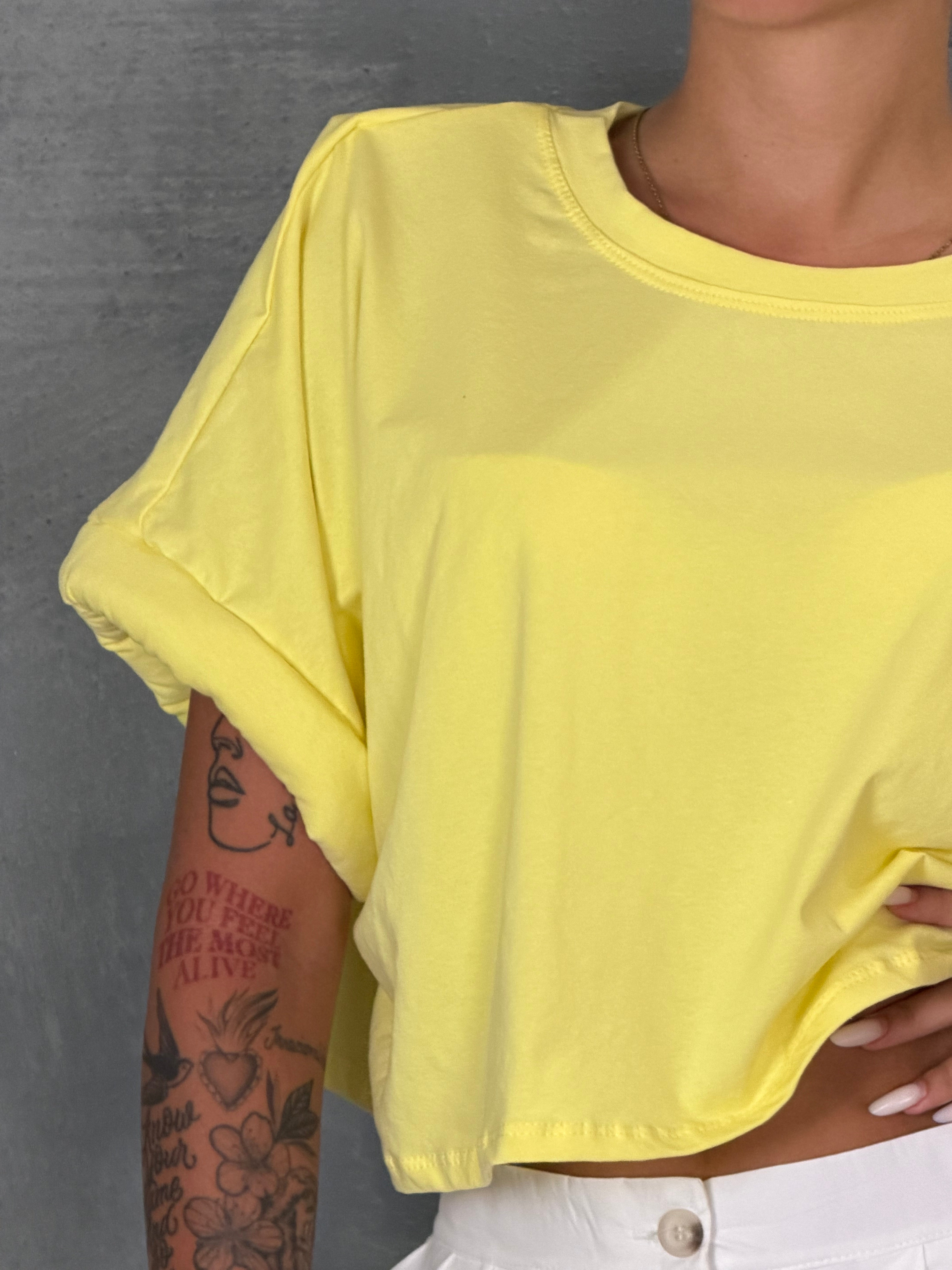 Maglia crop GUMMY yellow