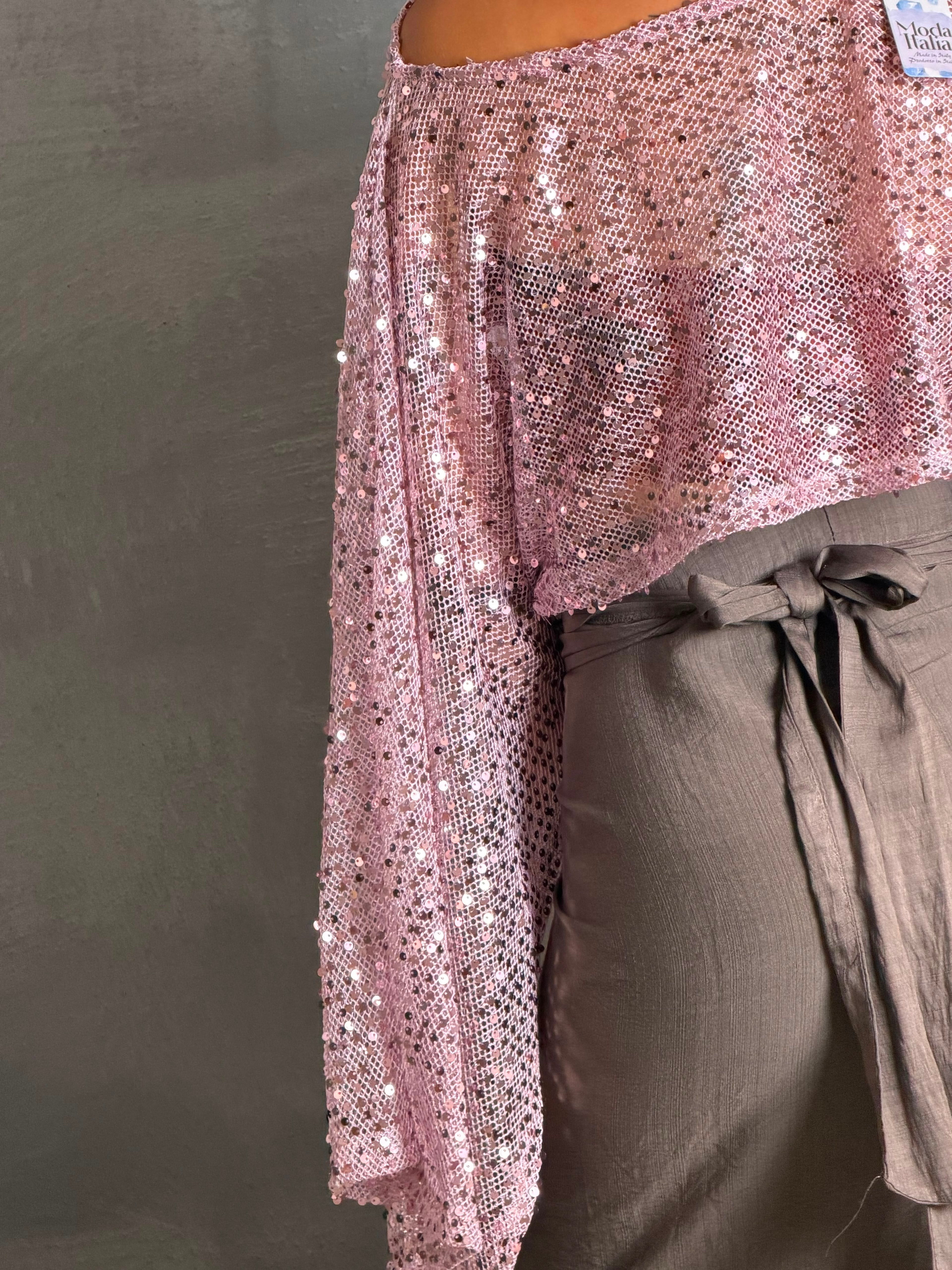 Maglia paillettes ORIA pink